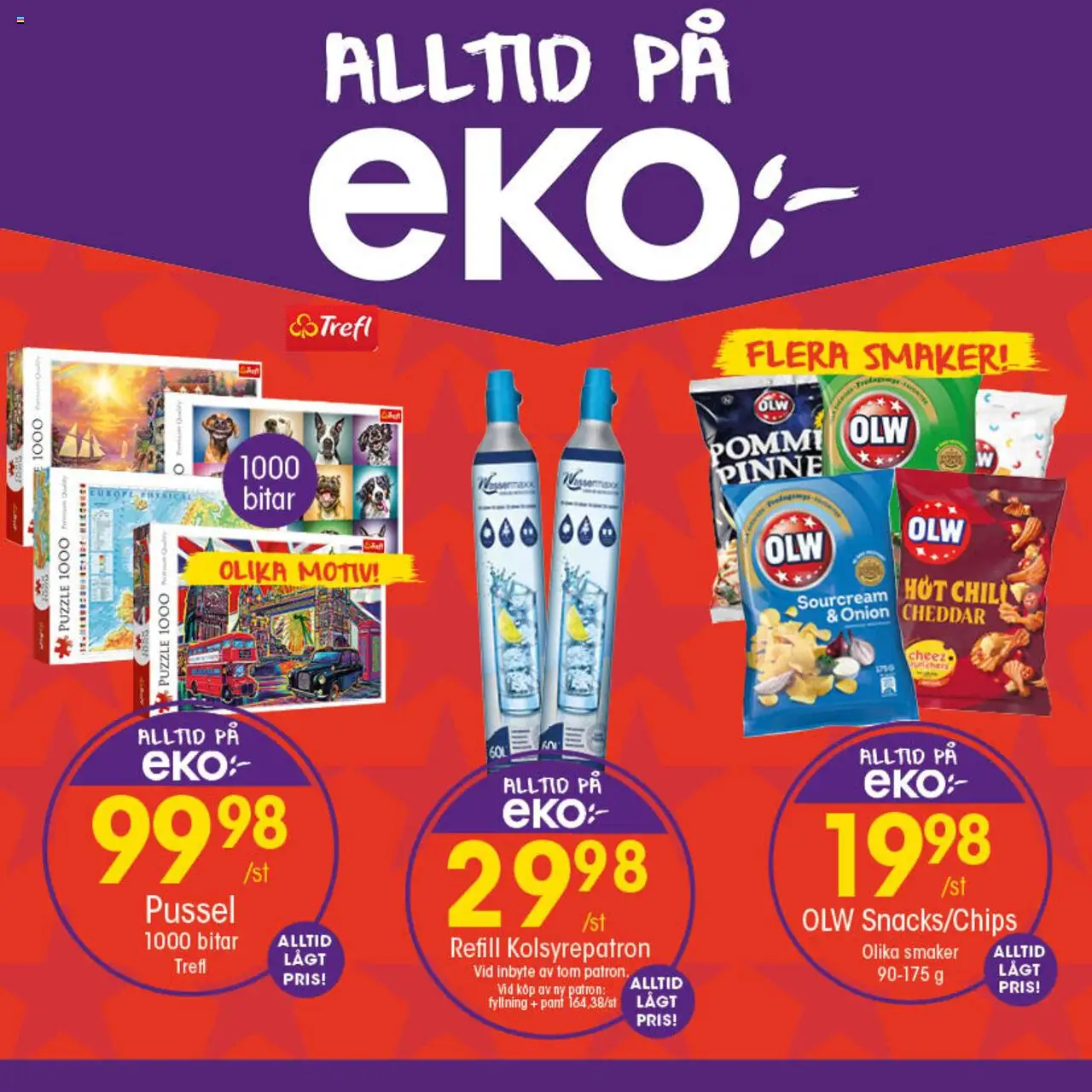 EKO reklamblad aktuell från 29.09.2025 | Sida: 10 | Produkter: Pussel, Cheddar, Kolsyrepatron