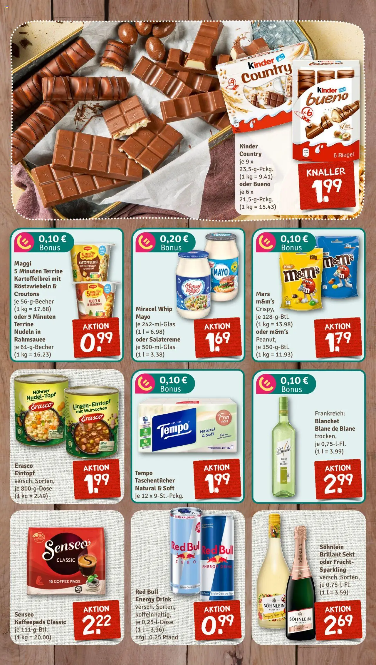 Nahkauf Prospekt - gültig ab dem 28.07.2025 | Seite: 7 | Produkte: M&M's, Miracel whip, Mars, Kinder country