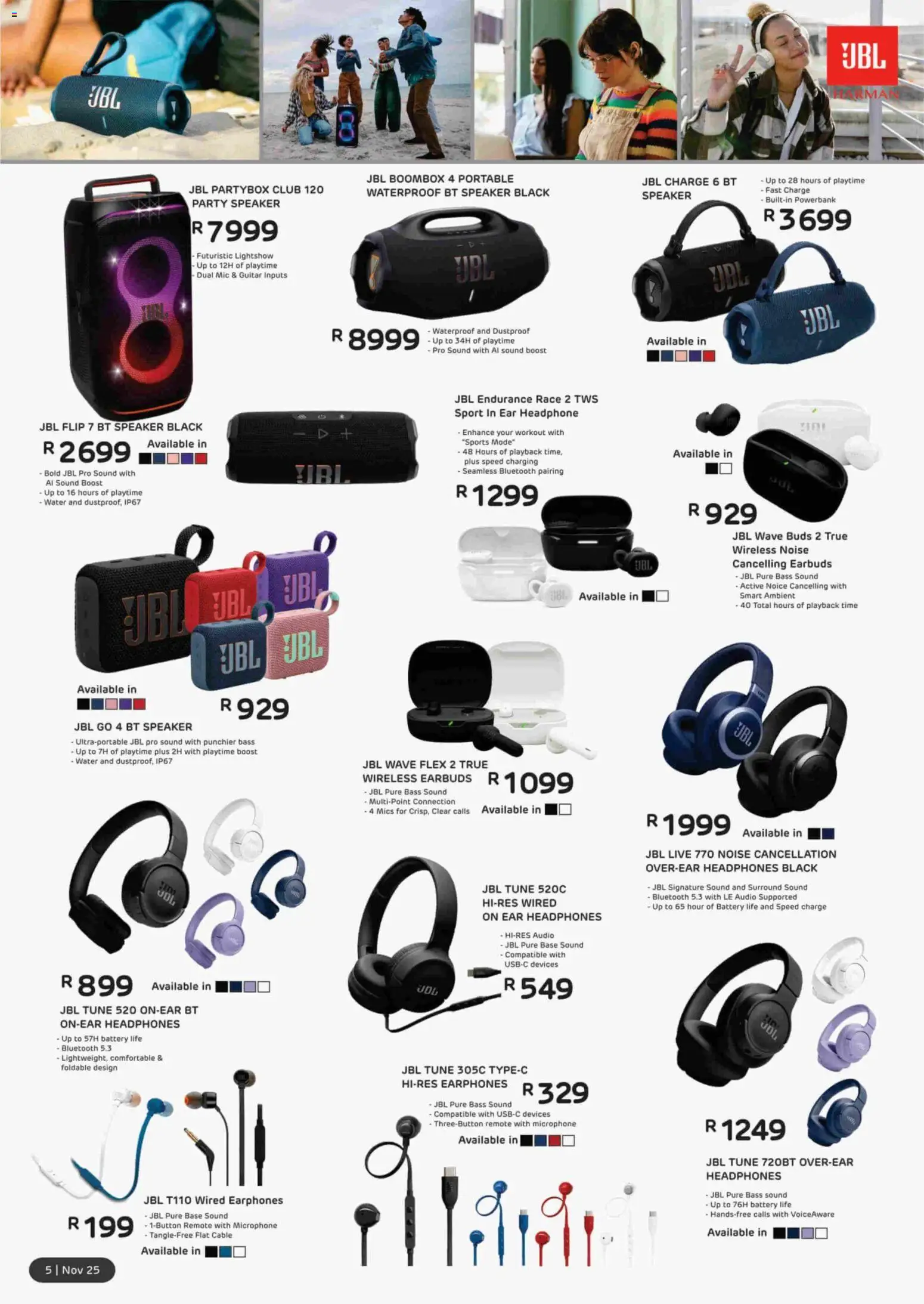 New Computer Mania catalogue – valid from 01.11.2025 | Page: 6 | Products: Earphones, Earbuds, Headphones, Cable