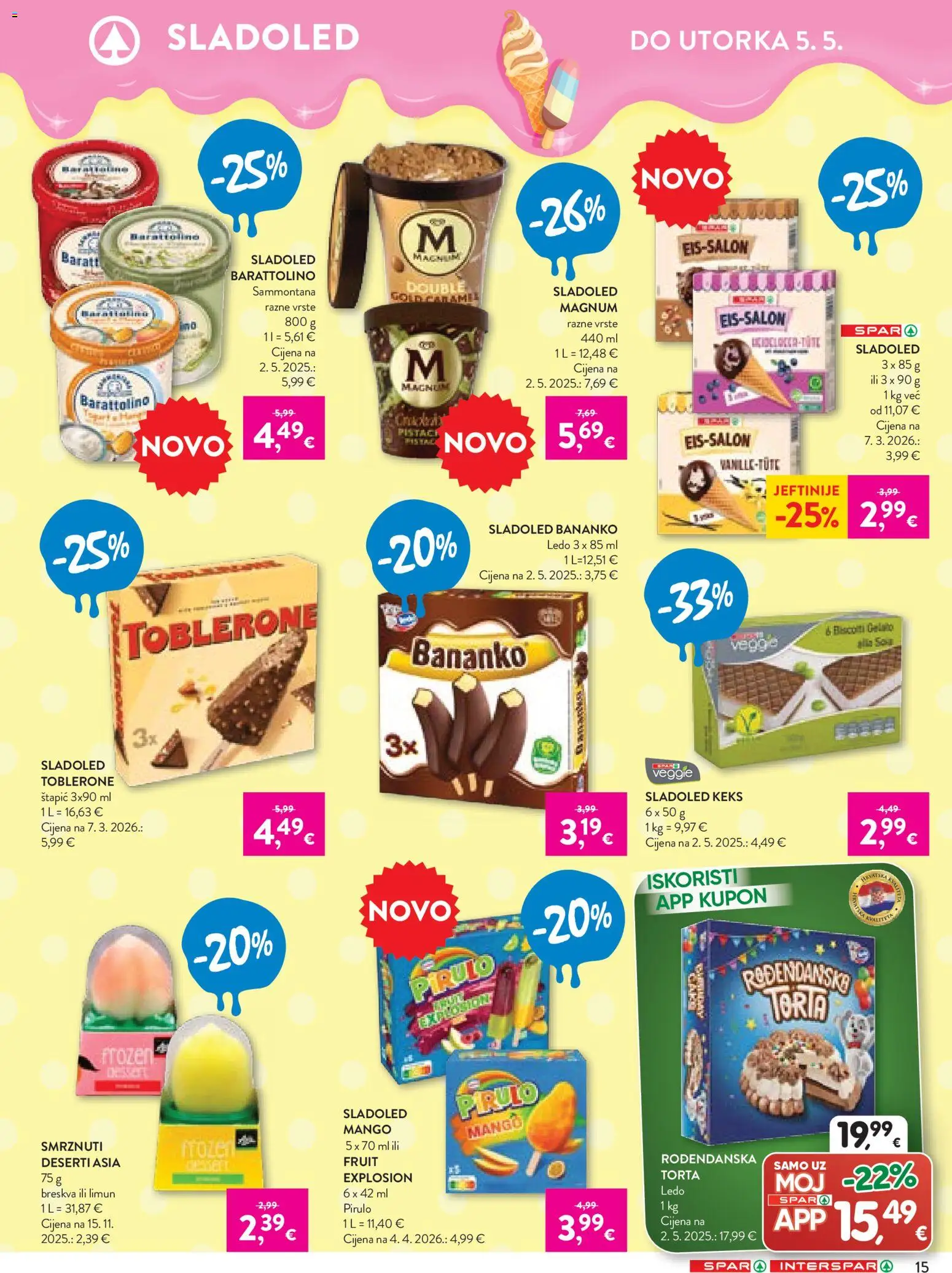 Spar katalog | vrijedi od 27.04.2026 | Stranica: 19 | Proizvodi: Ledo, Keks, Limun, Mango