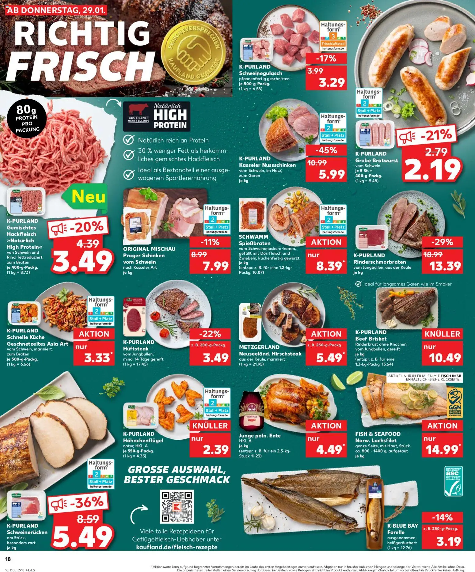 Kaufland prospekt Zeitz	 – gültig ab 01.02.2026 | Seite: 18 | Produkte: Bratwurst, Küche, Fisch, Schweinerucken