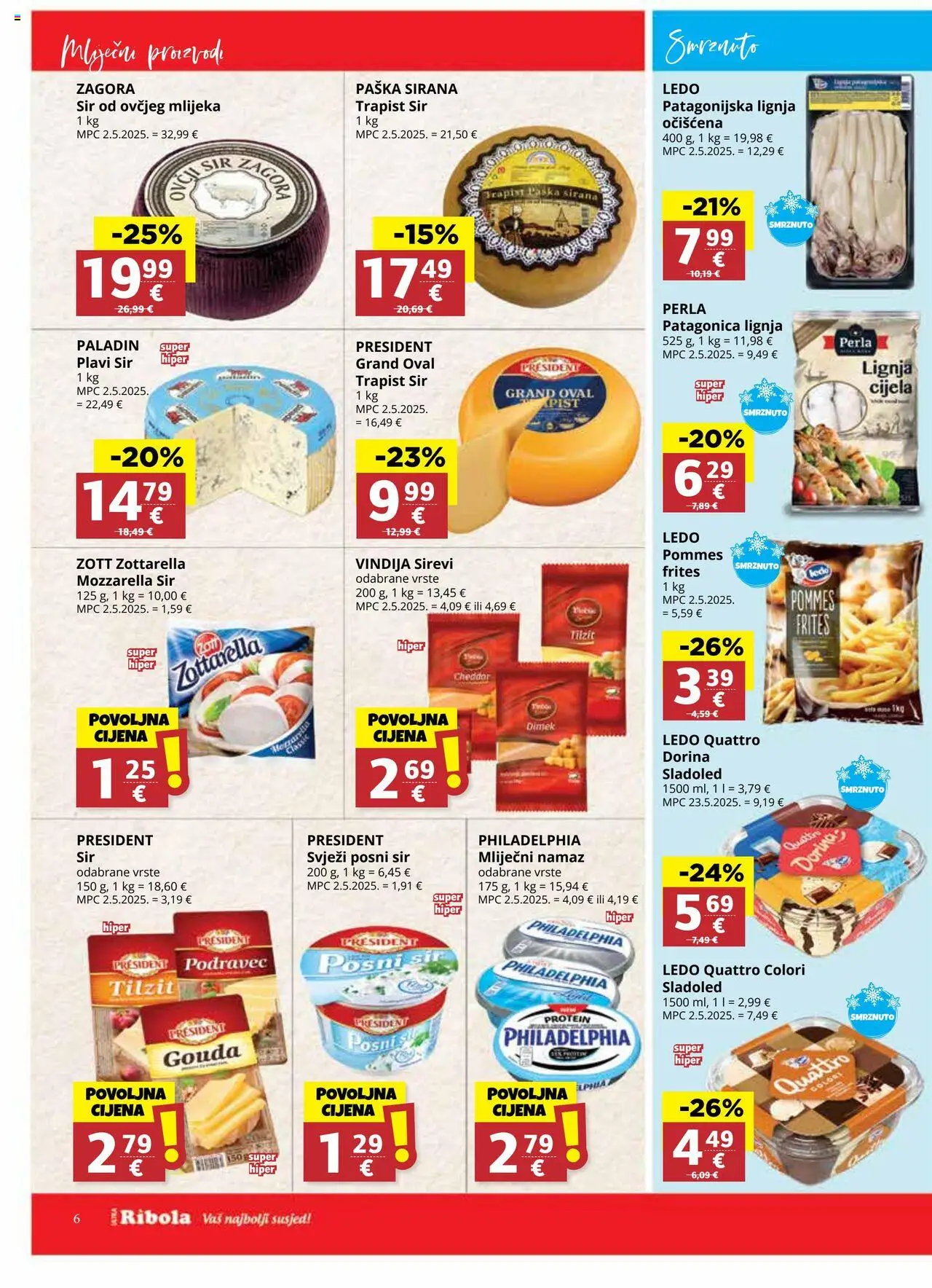 Djelo katalog | vrijedi od 17.09.2025 | Stranica: 6 | Proizvodi: Dorina, Mozzarella, Pommes frites, Ledo