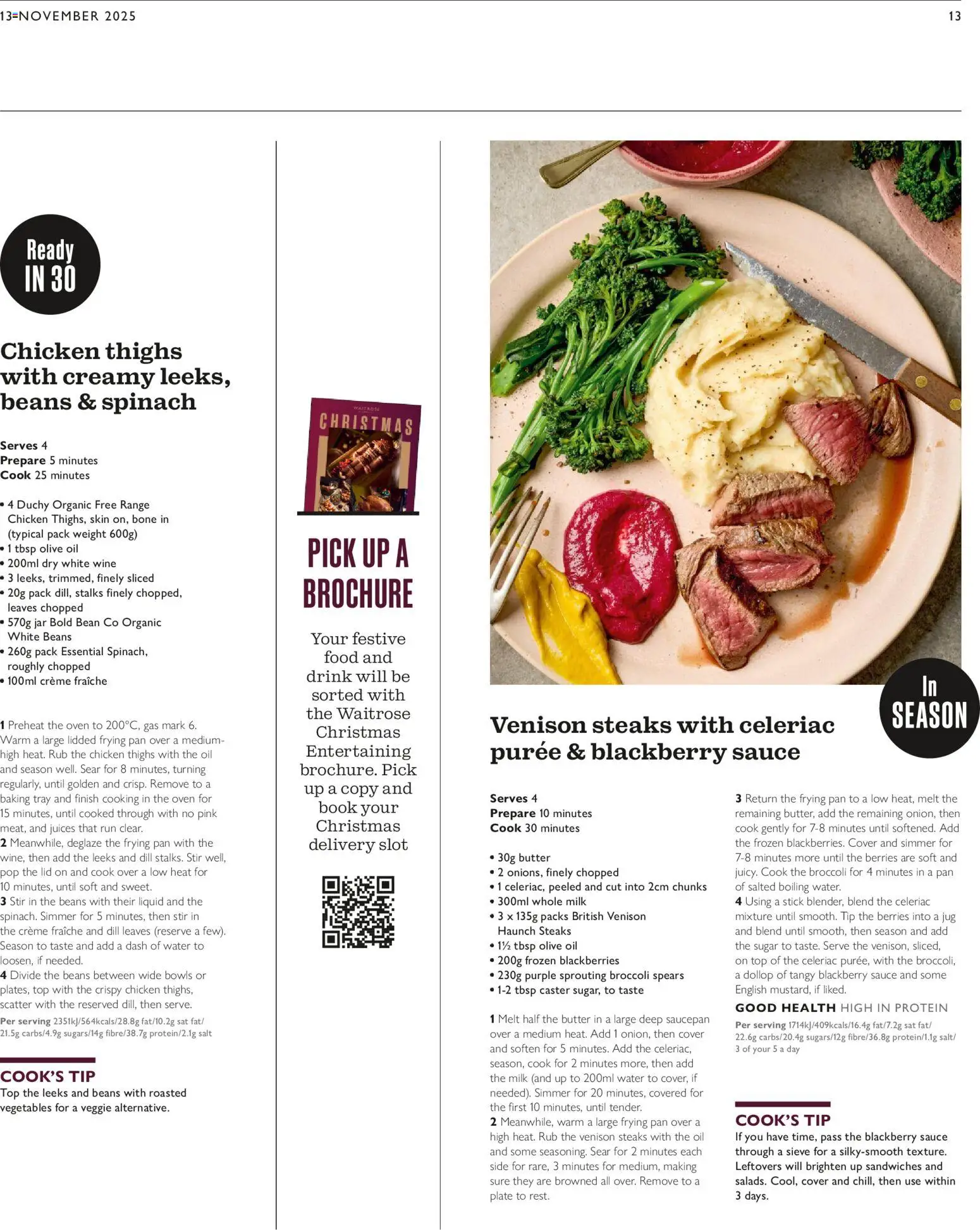 {H1} | Page: 13 | Products: Sauce, Oil, The oven, Spinach