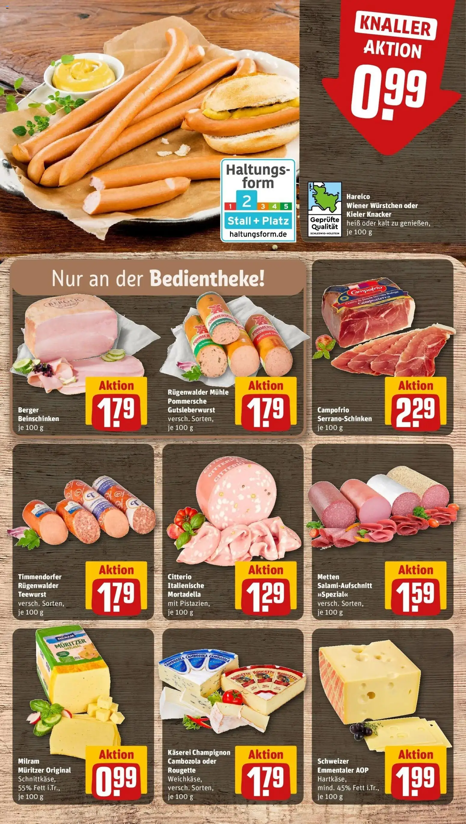 Rewe prospekt Schwentinental/Raisdorf	 – gültig ab 16.02.2026 | Seite: 13 | Produkte: Mühle, Wiener wurstchen, Milram, Salami