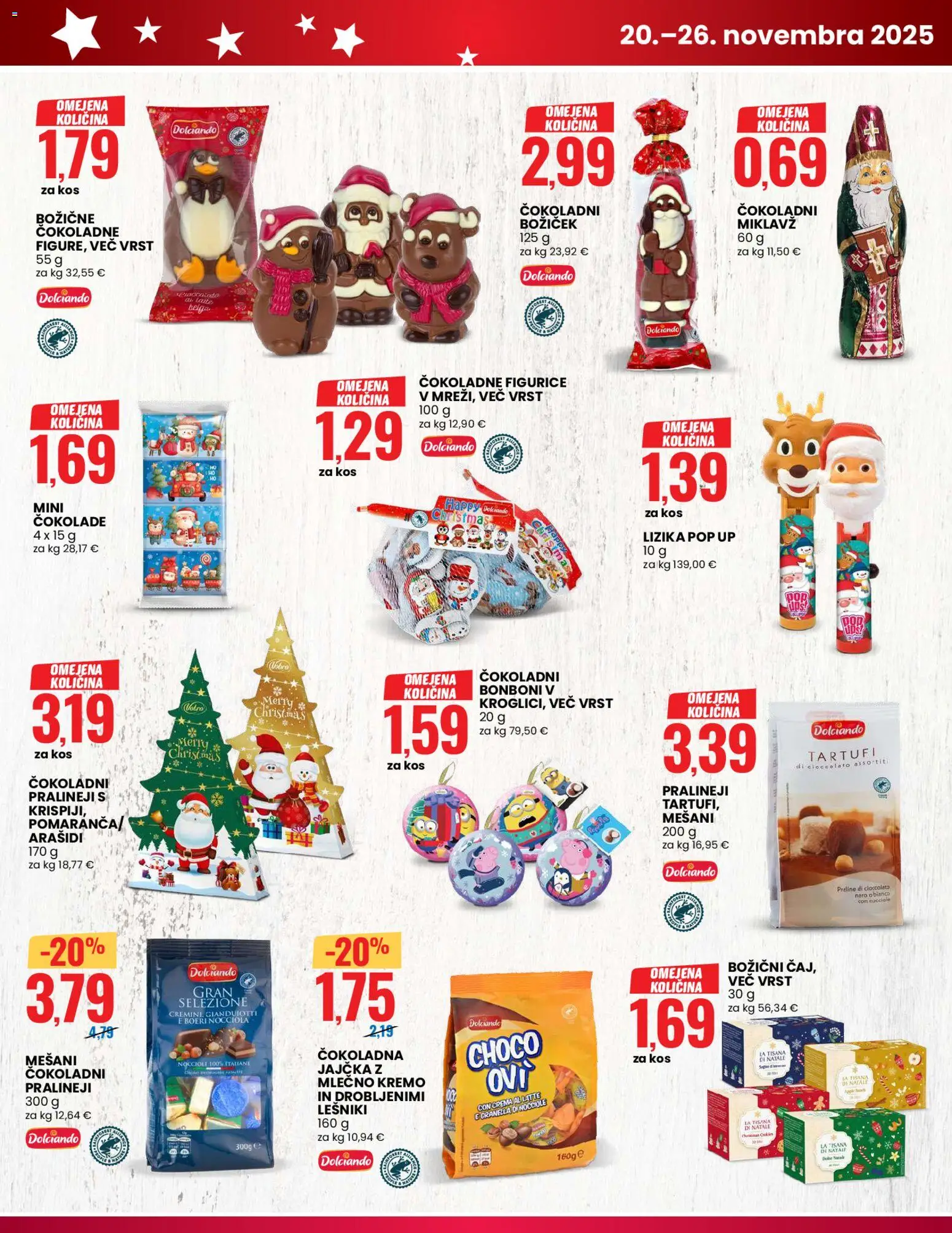 Novi Eurospin katalog ponudbe – veljaven od 20.11.2025 | Stran: 11 | Izdelki: Bonboni, Arašidi, Kos