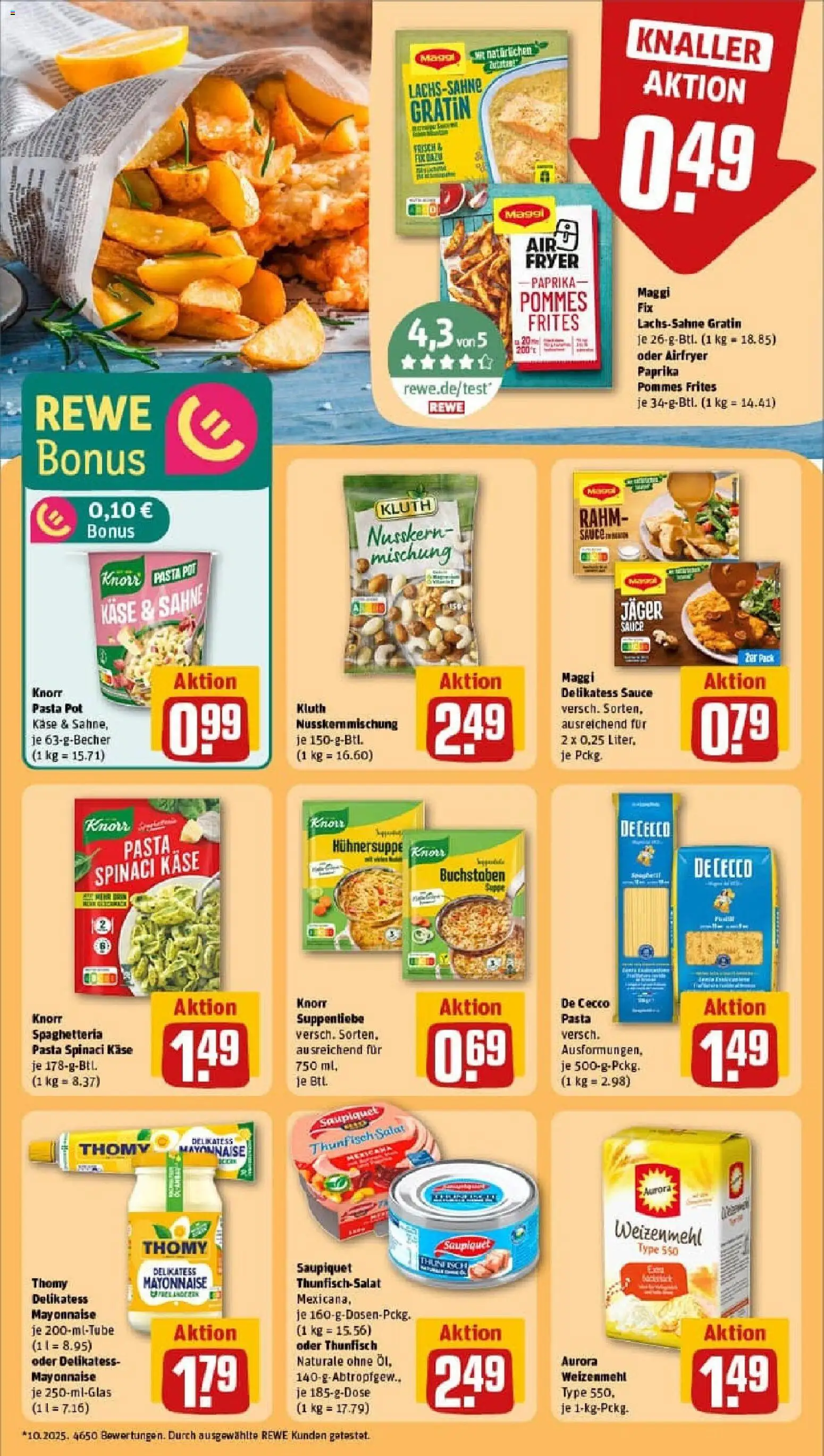 Rewe prospekt Bremen	 – gültig ab 26.10.2025 | Seite: 24 | Produkte: Thunfisch, Knorr, Paprika, Pasta