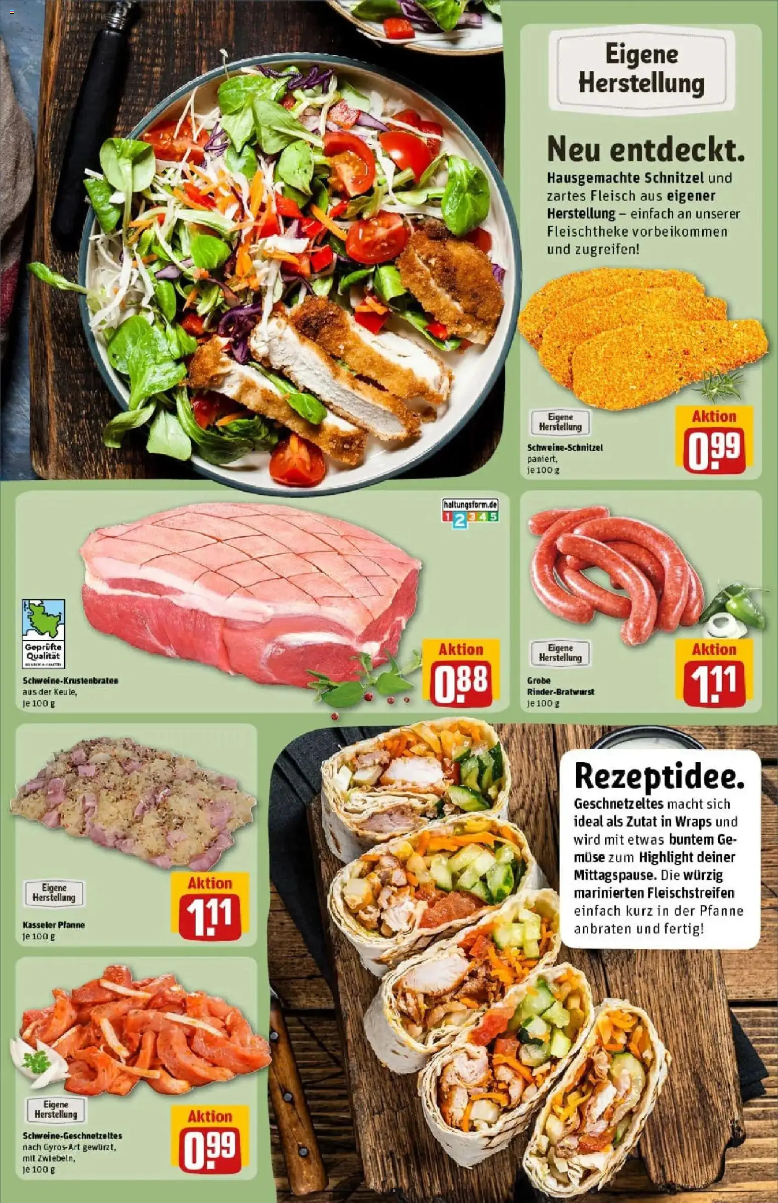 Rewe prospekt Hamburg / Wandsbek	 – gültig ab 11.01.2026 | Seite: 13 | Produkte: Schnitzel, Gyros, Fleisch