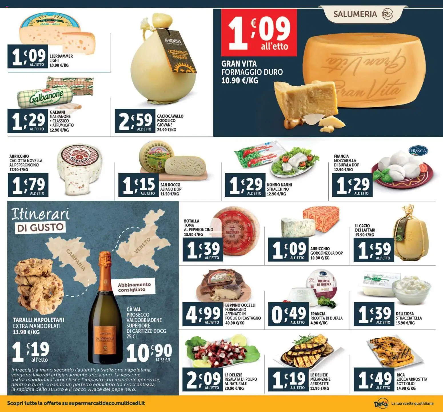 Volantino Decò del 28.10.2025 | Pagina: 2 | Prodotti: Formaggio, Zucca, Ricotta, Taralli