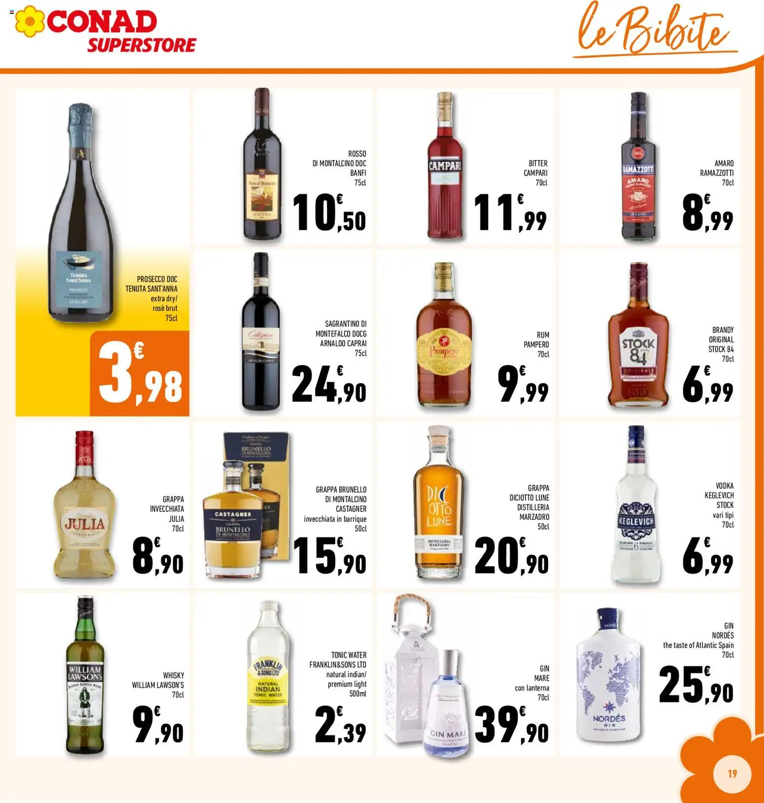 Volantino Conad del 19.11.2025 | Pagina: 19 | Prodotti: Gin, Vodka, Prosecco, Lanterna