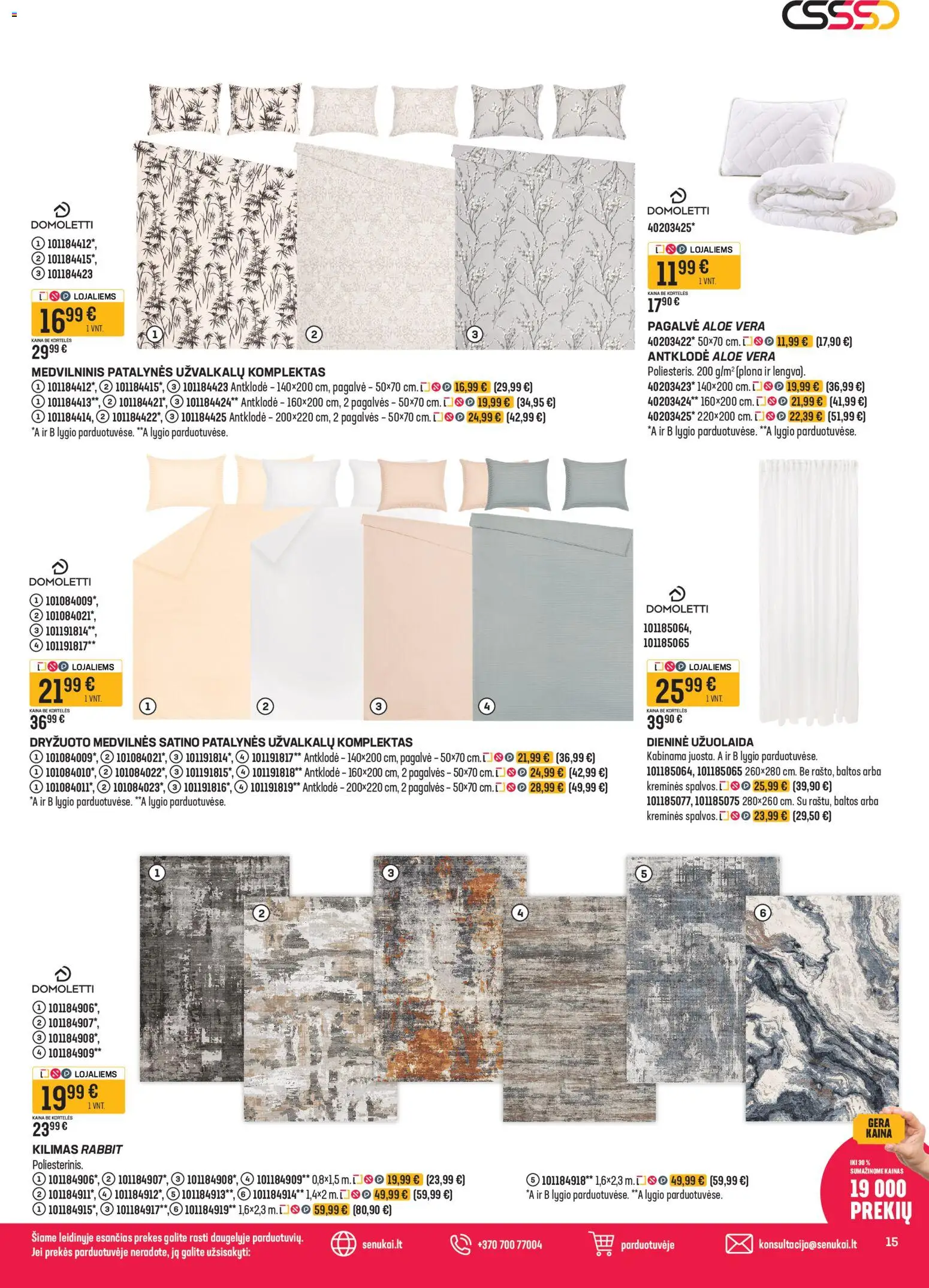 Senukai akcijos nuo 31.03.2026 | Puslapis: 15 | Prekių: Pagalvė, Antklodė, Kilimas