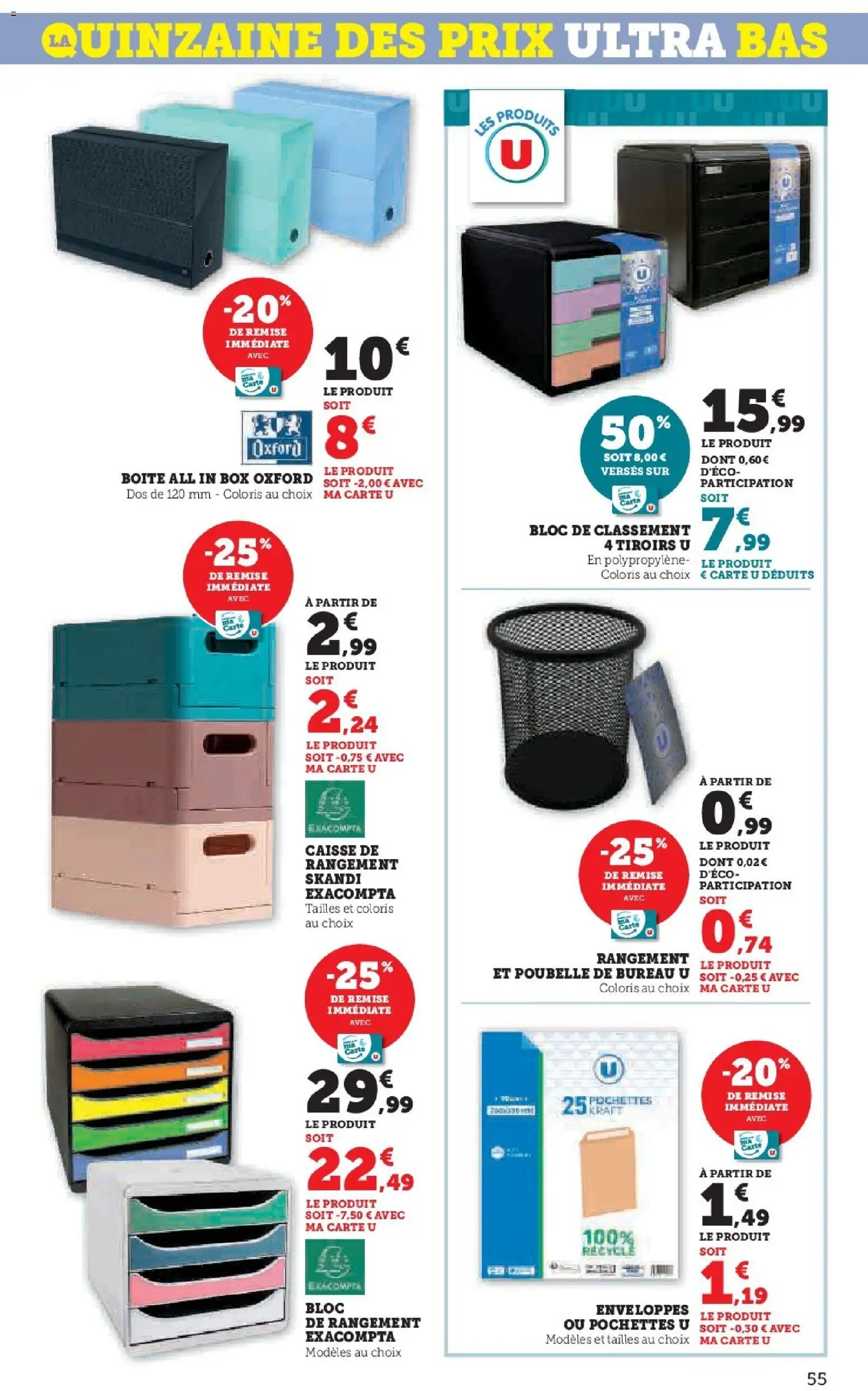 {H1} | Page: 55 | Produits: Poubelle, Bureau, Tiroirs
