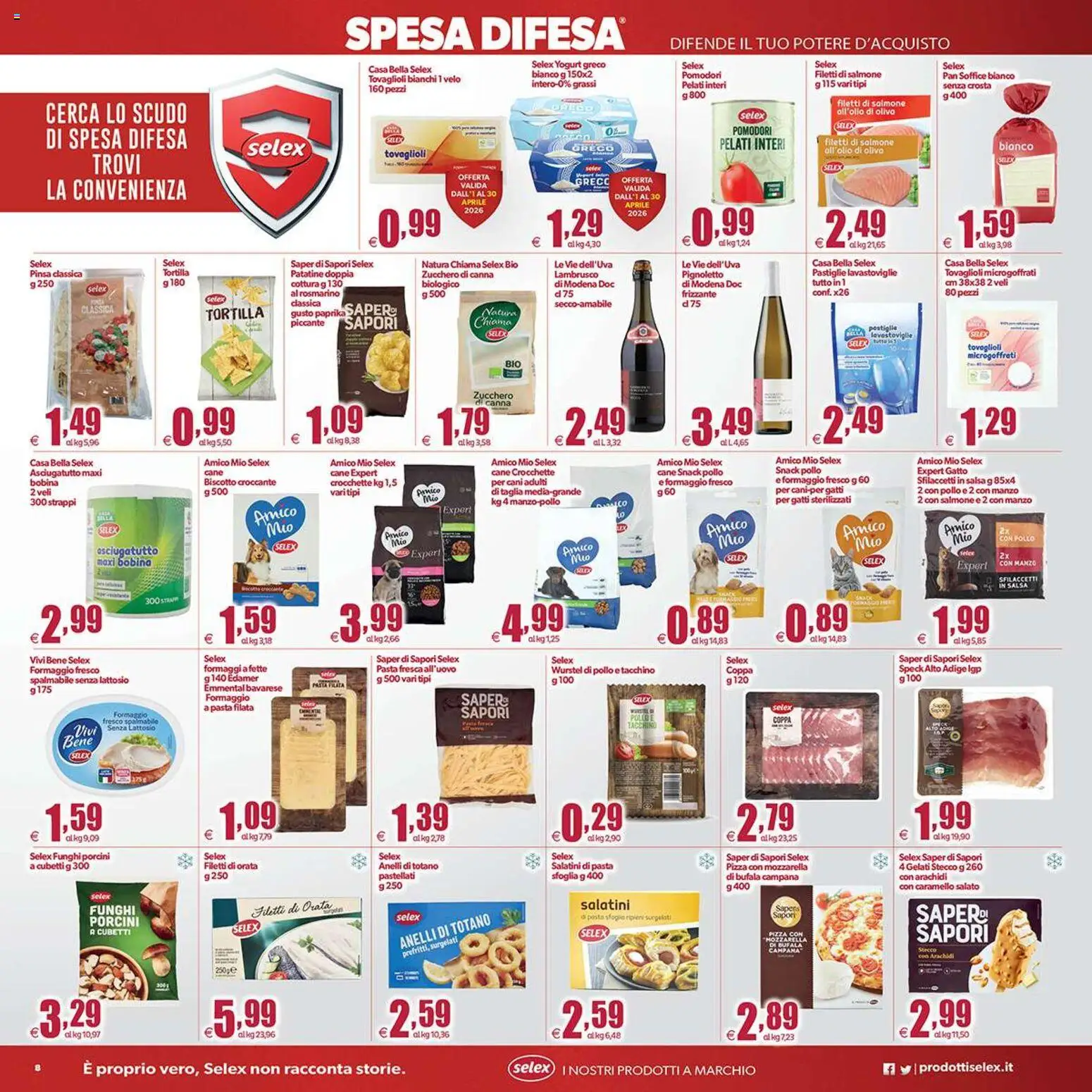 Volantino Elite Supermercati del 10.04.2026 | Pagina: 8 | Prodotti: Rosmarino, Pollo, Salsa, Lavastoviglie