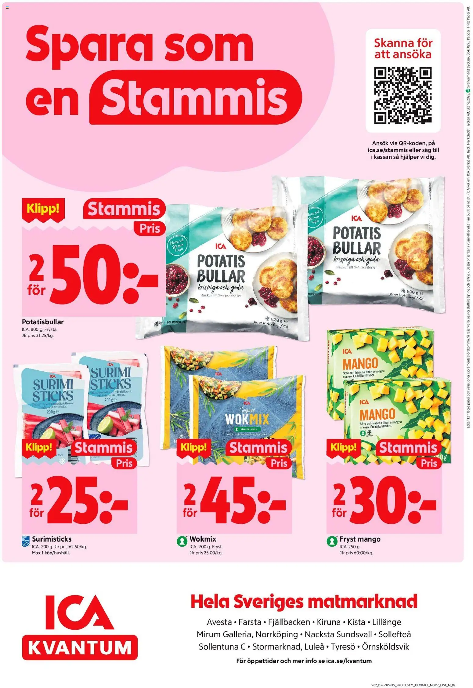 ICA Kvantum reklamblad aktuell från 05.01.2026 | Sida: 8 | Produkter: Potatisbullar, Ost, Potatis, Papper