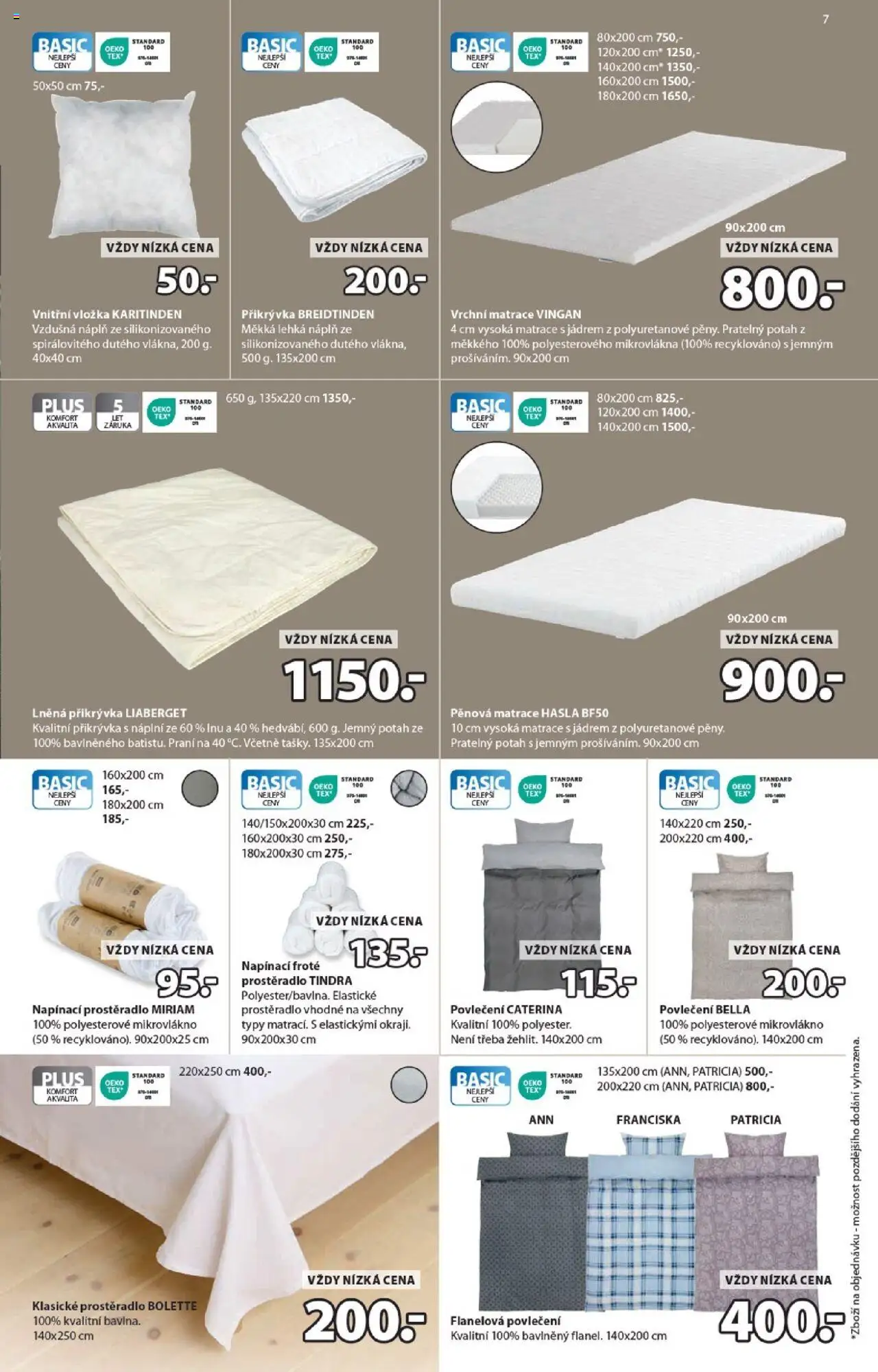 JYSK leták - Skvělá nabídka od 08.10.2025 | Strana: 7 | Produkty: Povlečení, Matrace, Přikrývka, Prostěradlo