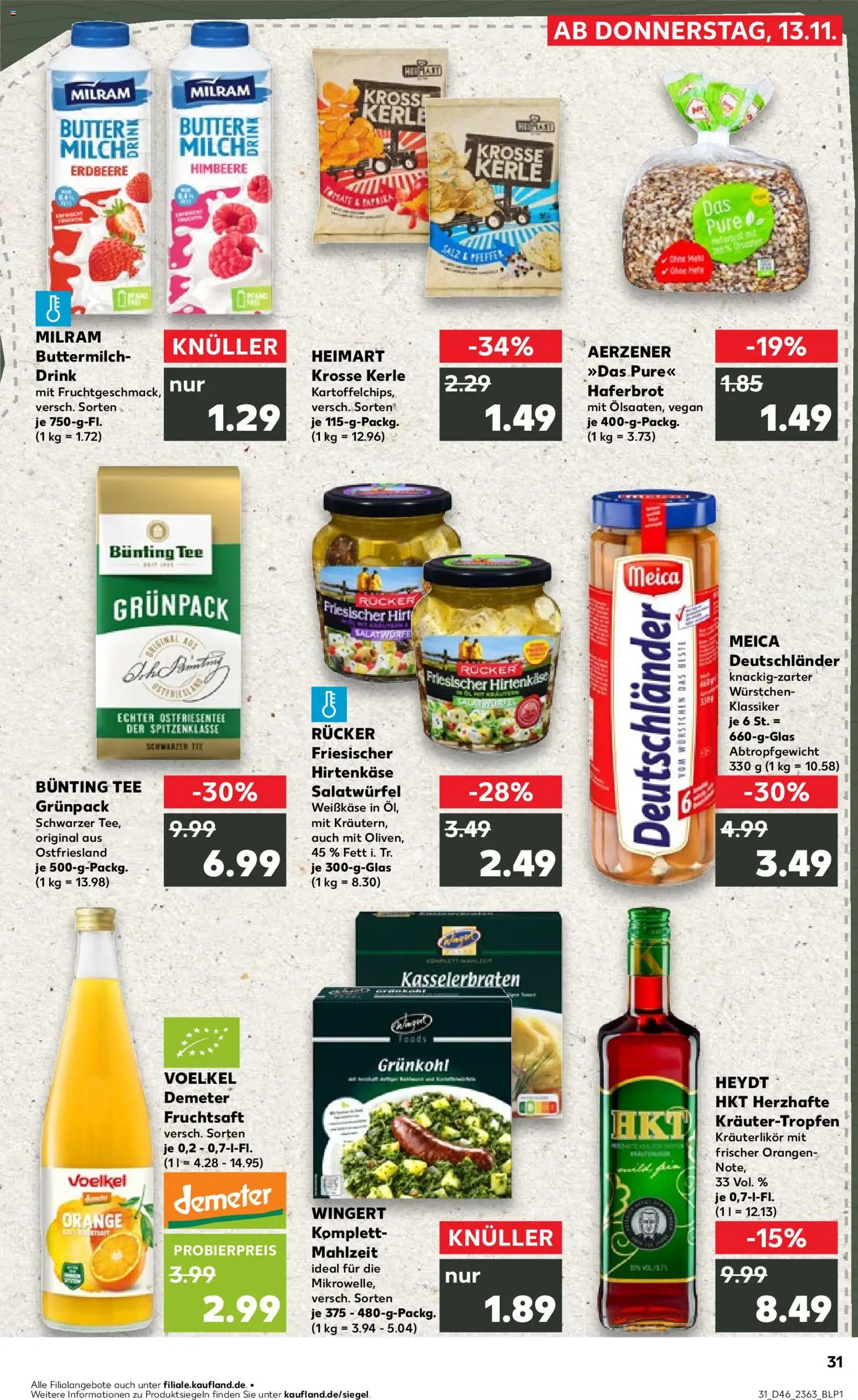 Kaufland prospekt Bremen	 – gültig ab 16.11.2025 | Seite: 31 | Produkte: Mikrowelle, Buttermilch, Meica, Paprika