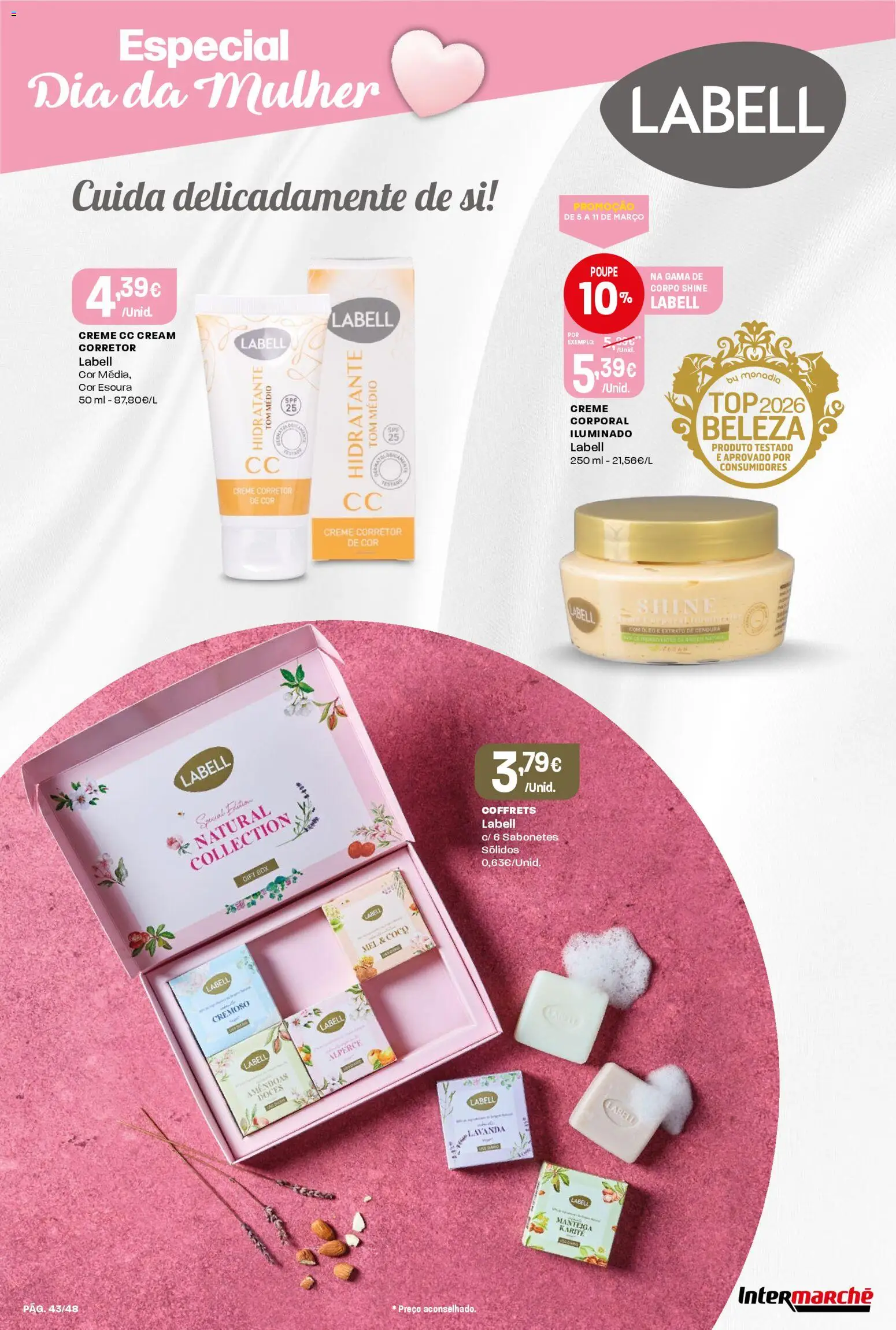 Intermarché folheto │ válido de 05.03.2026 | Página: 43 | Produtos: Amêndoas, creme CC, Corretor, Doces