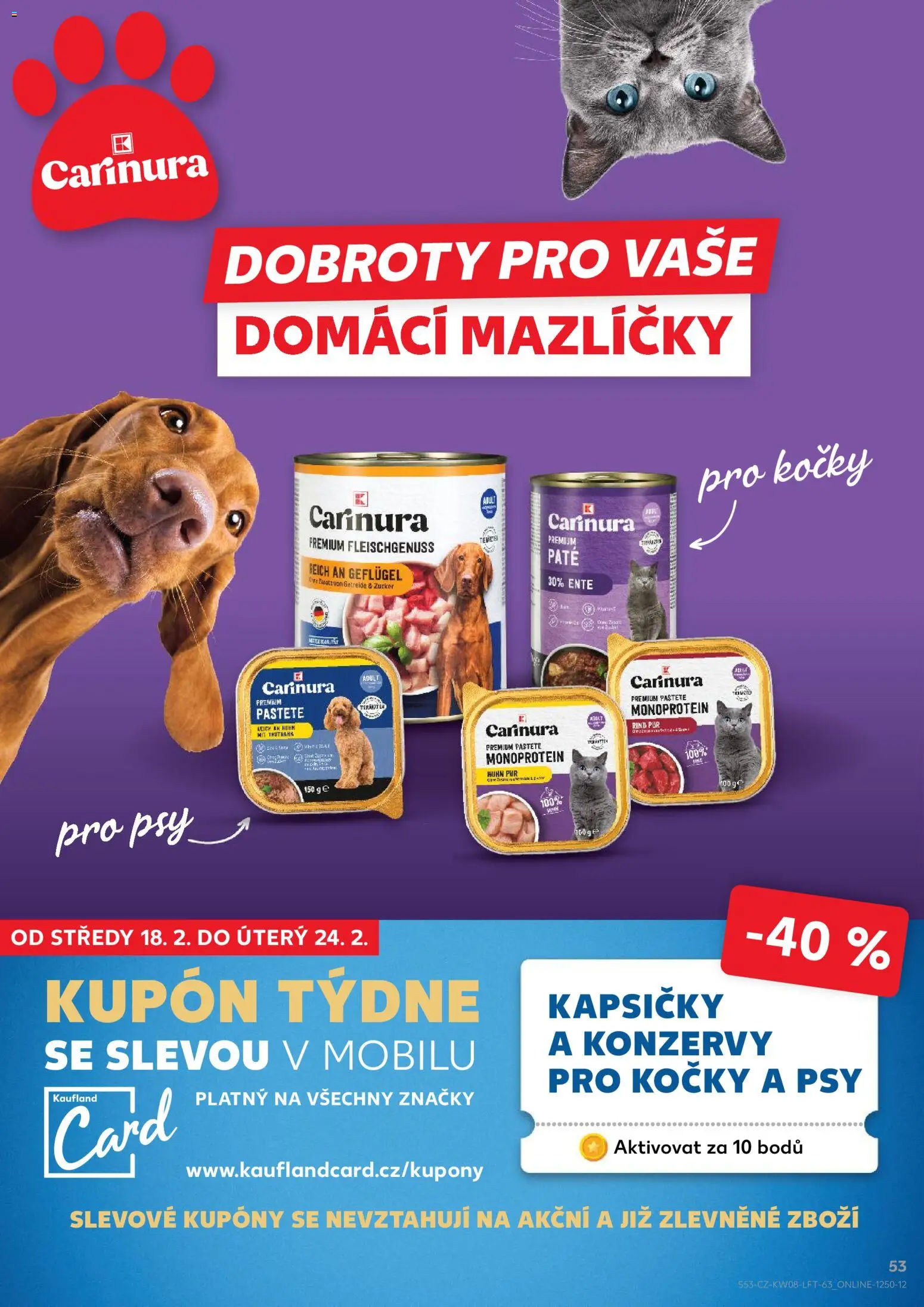 Kaufland leták - Chomutov od 18.02.2026 | Strana: 53 | Produkty: Konzervy pro kočky