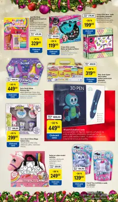 Náhled letáku 3D pero kreativní sada, pro vytváření 3D figurek, šperků, přívěsků na klíče a dalších předmětů, obsahuje 1 ks 3D pero, USB nabíjecí kabel, 10 papírových šablon, 3 barevné struny a doplňky od 27.10.2025 | Strana: 9