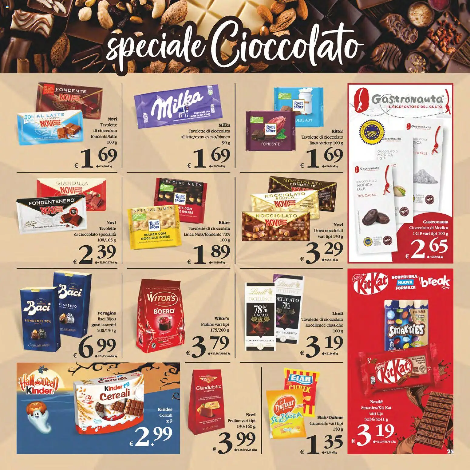 Volantino Decò del 24.10.2025 | Pagina: 25 | Prodotti: Cioccolato, Latte, Nocciole, Cacao