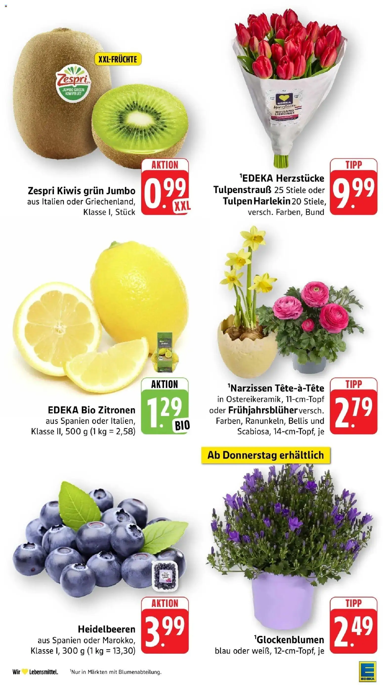 Edeka prospekt Bad Camberg	 – gültig ab 16.03.2026 | Seite: 8 | Produkte: Heidelbeeren, Kiwi, Zitronen