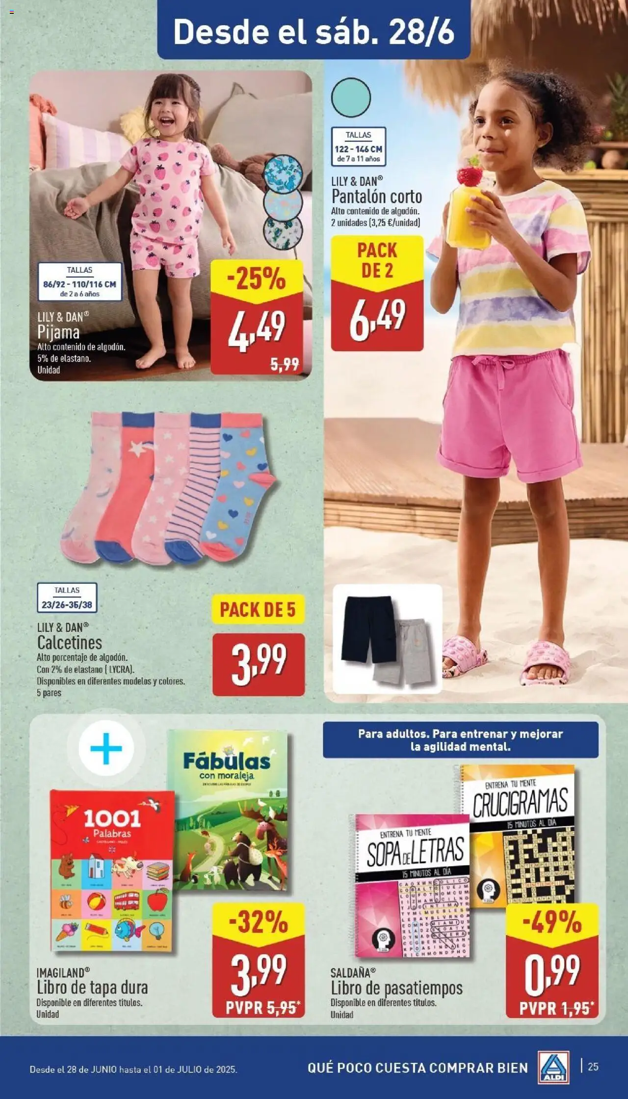 Aldi folleto Canarias │ válido desde el 23.06.2025 | Página: 25 | Productos: Pijama, Pantalón corto