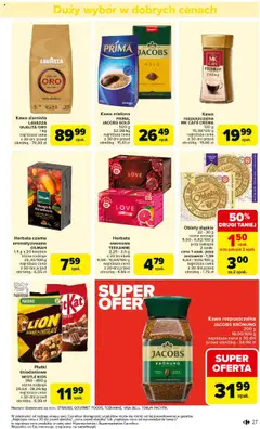Carrefour Gazetka od 28.07.2025 | Strona: 29 | Produkty: Lavazza, Kawa rozpuszczalna Jacobs Kronung, Herbata, Płatki