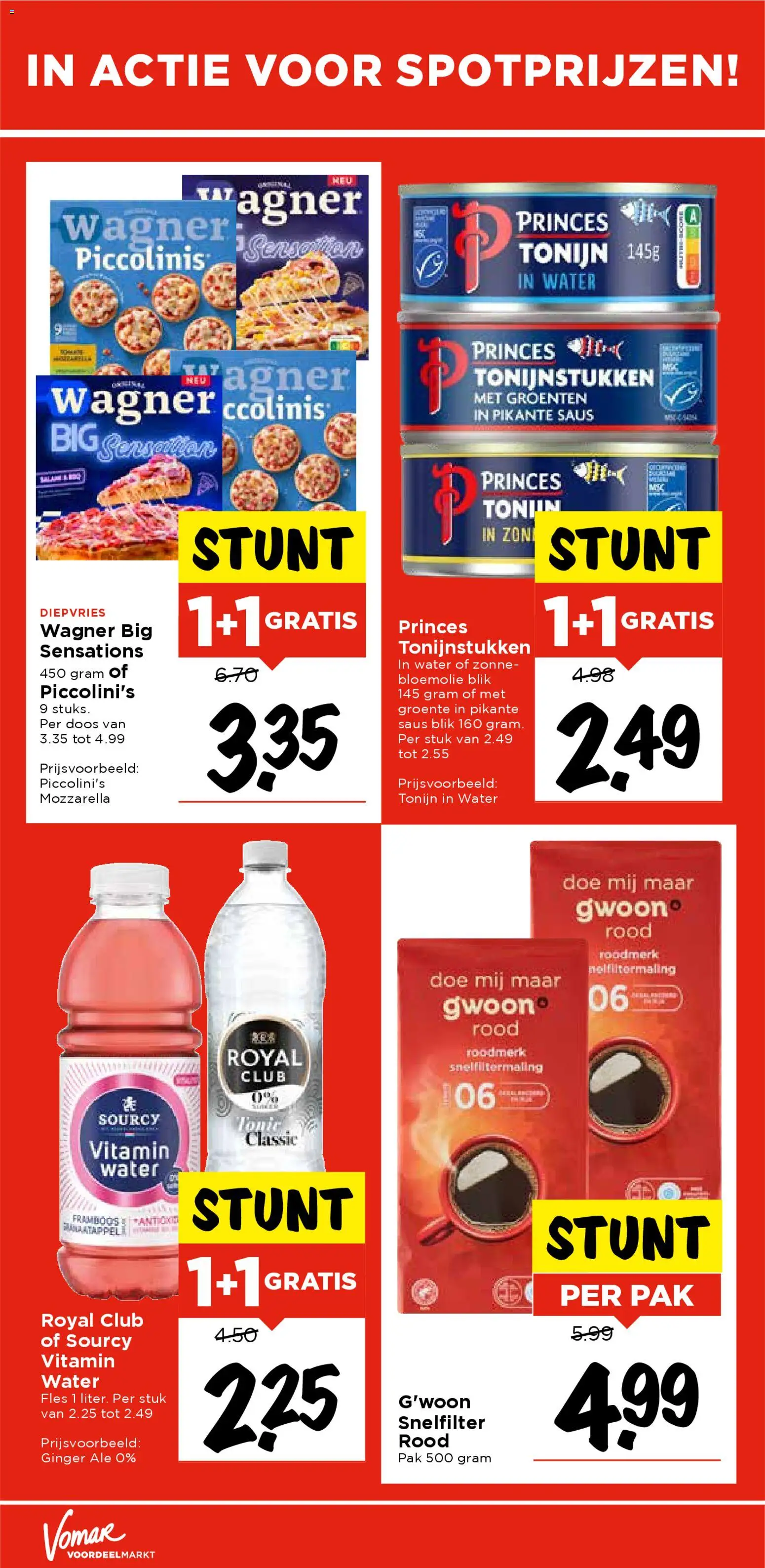 {H1} | Pagina: 5 | Producten: Tonijn, Mozzarella, Saus, Groenten