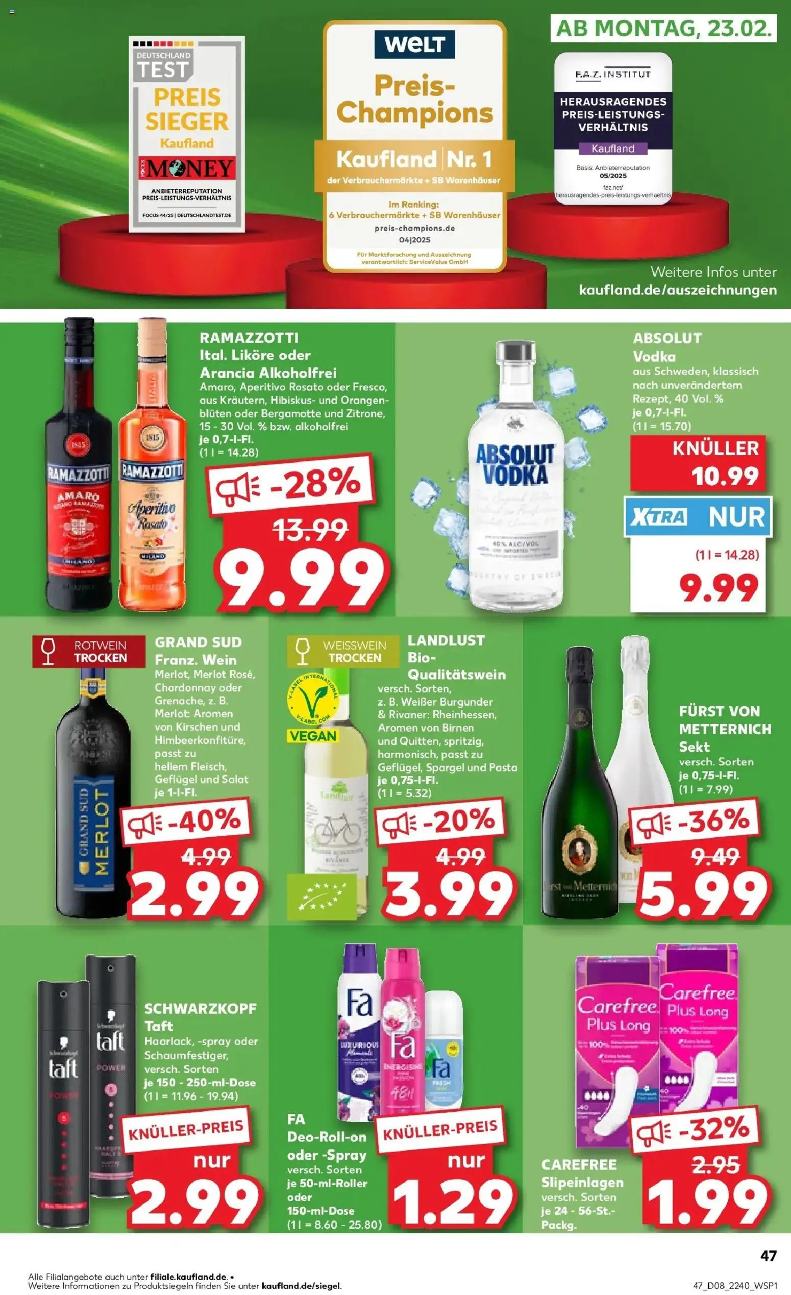 Kaufland prospekt Backnang	 – gültig ab 19.02.2026 | Seite: 55 | Produkte: Weißwein, Sekt, Kirschen, Salat