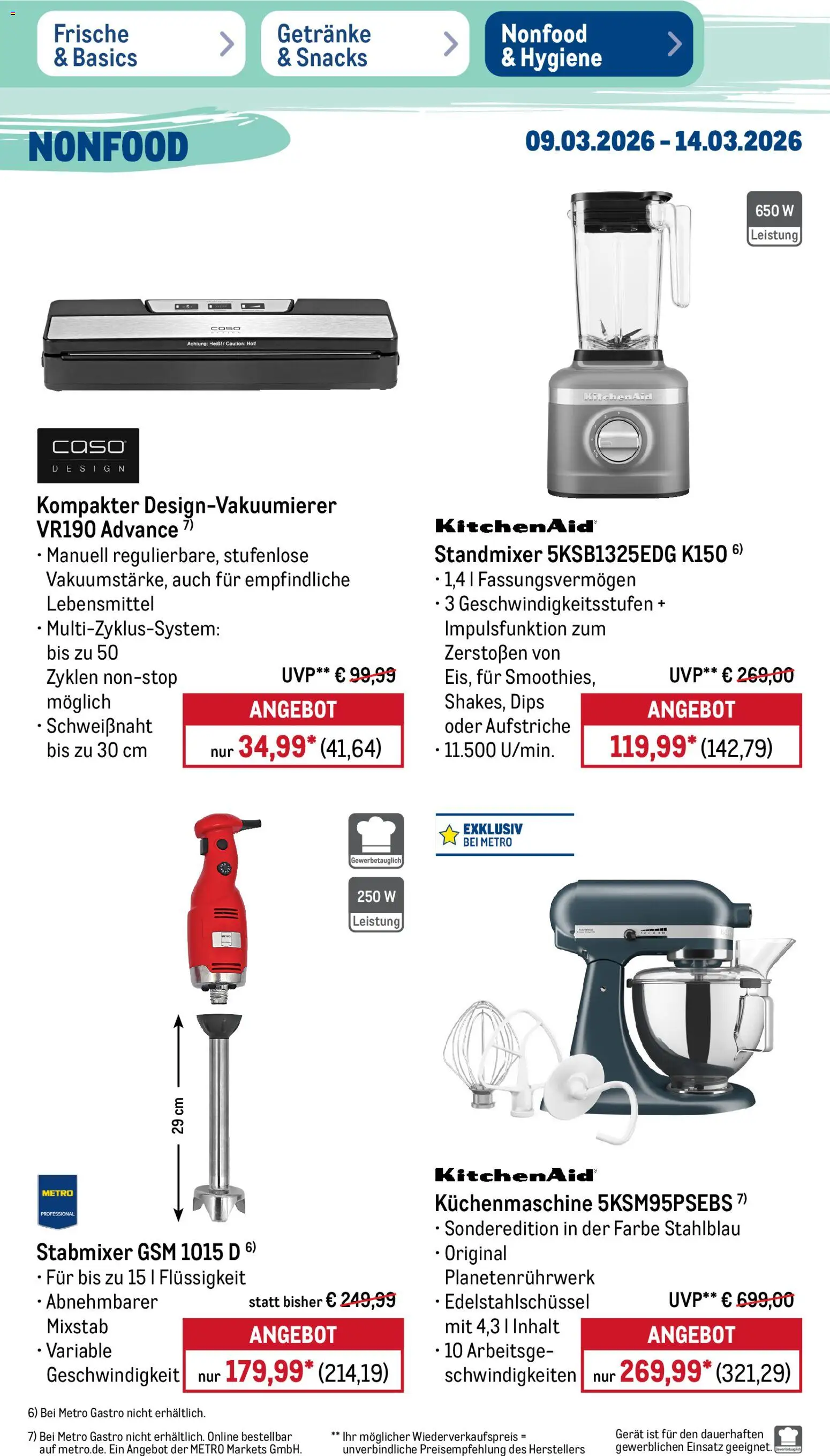 Metro Prospekt 	 – gültig ab 09.03.2026 | Seite: 52 | Produkte: Mixstab, Stabmixer
