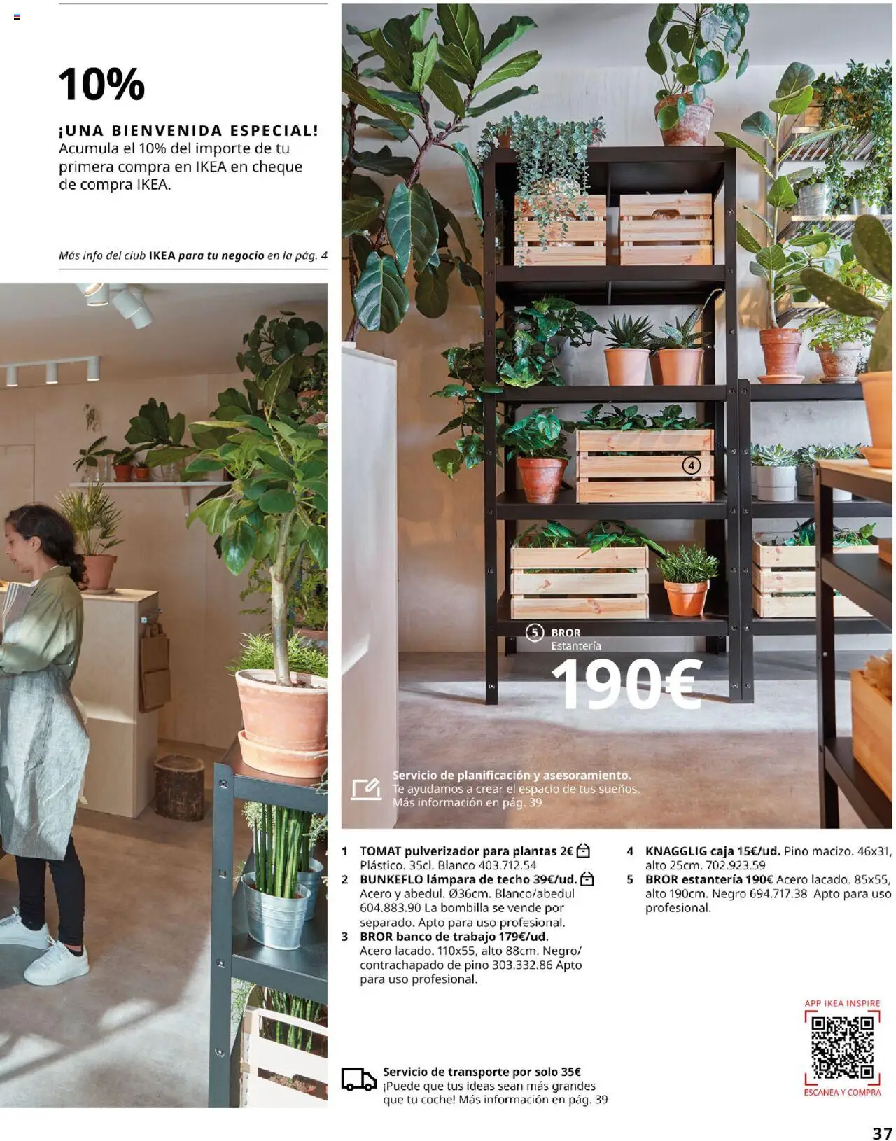 Catálogo IKEA para tu negocio │ válido desde el 04.02.2025 | Página: 37 | Productos: Lámpara de techo, Té, Bombilla, Lámpara