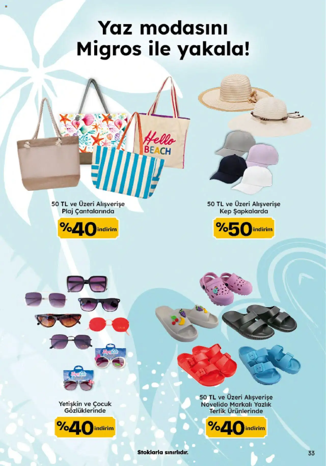 Migros Katalog - 5M Migroskop Dijital - 21.08.2025 tarihinden itibaren geçerlidir | Sayfa: 33 | Ürünler: Terlik, Kep