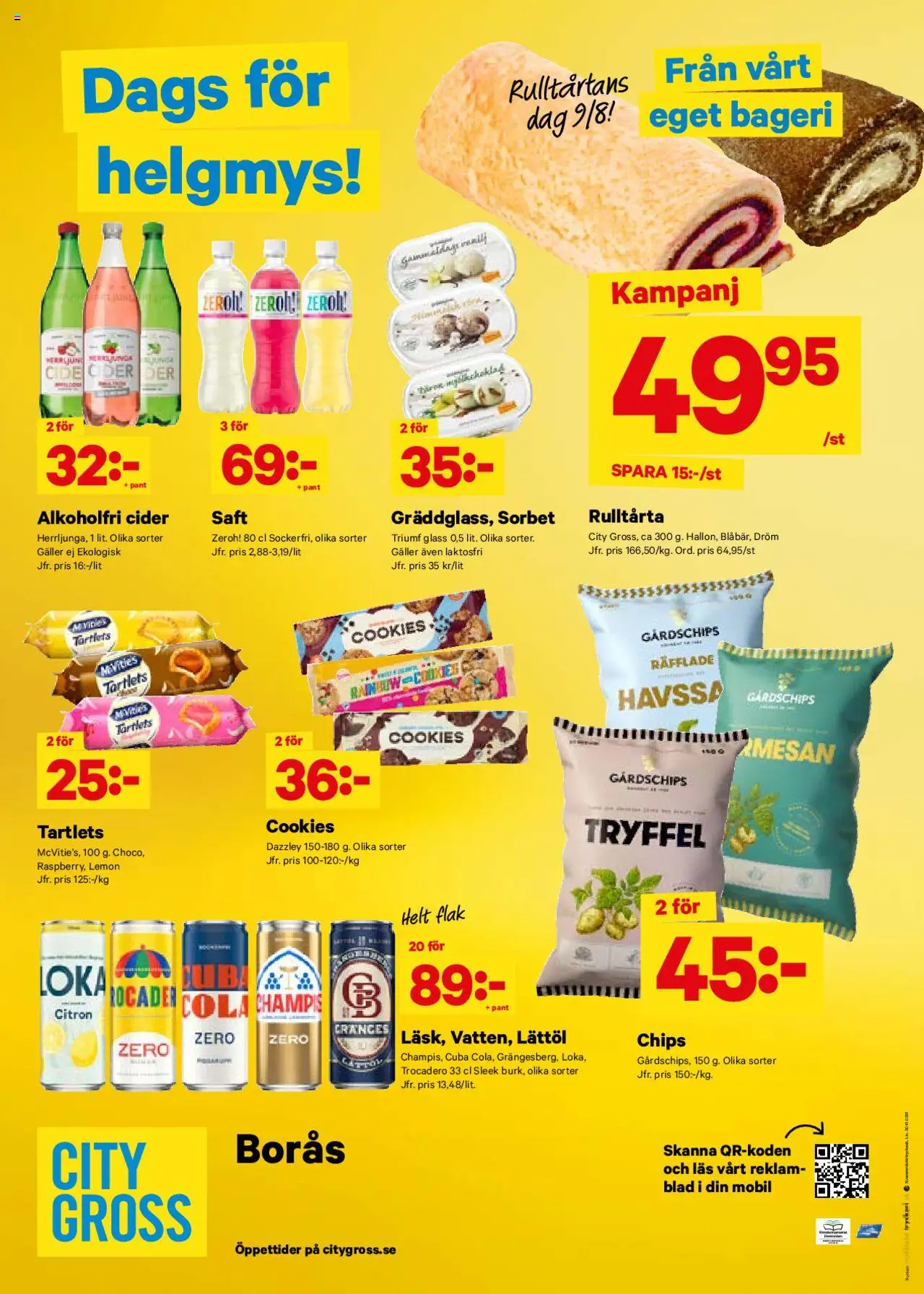 City Gross reklamblad aktuell från 04.08.2025 | Sida: 13 | Produkter: Bageri, Chips, Glass, Citron