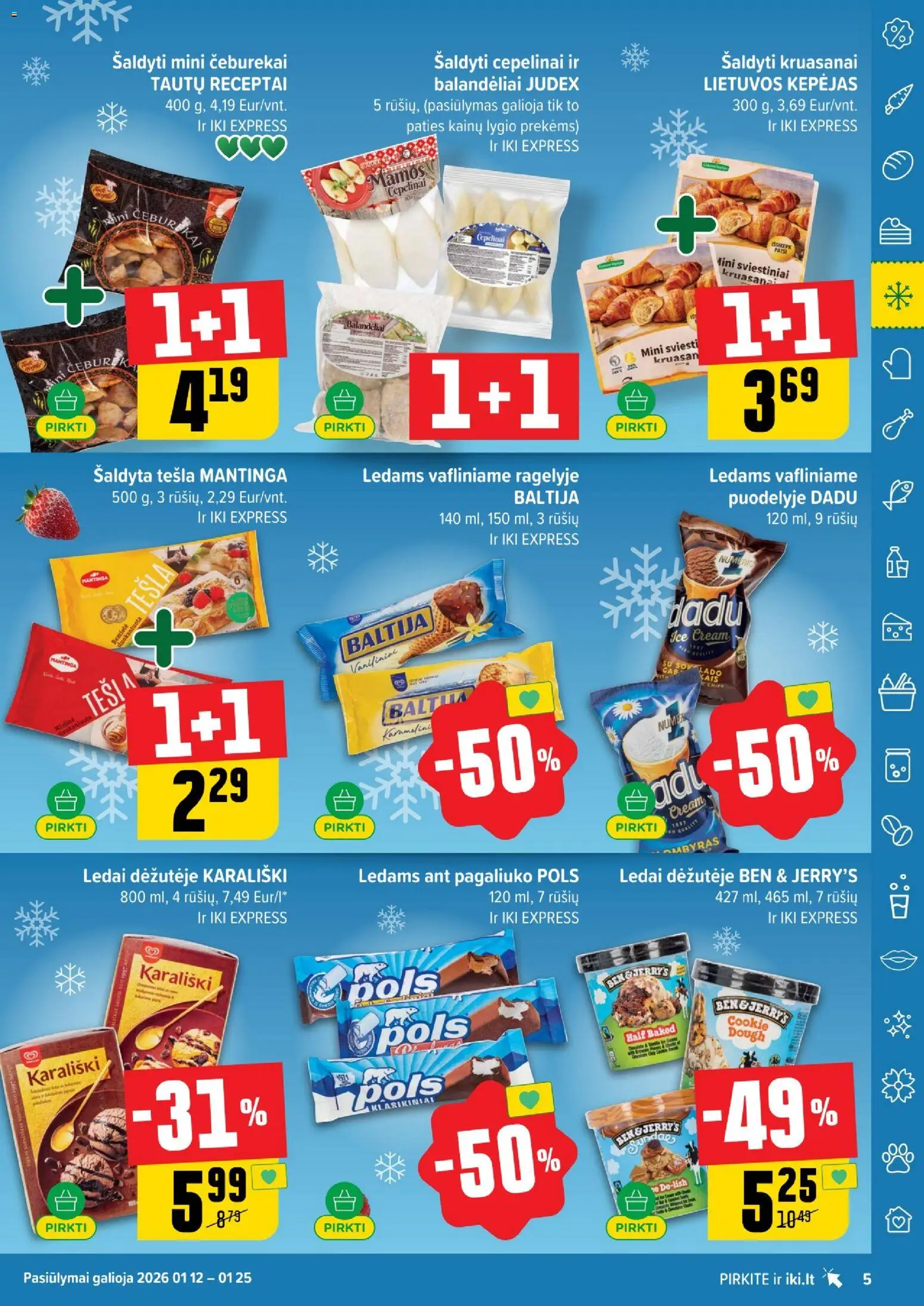 IKI akcijos nuo 12.01.2026 | Puslapis: 5 | Prekių: Ledai