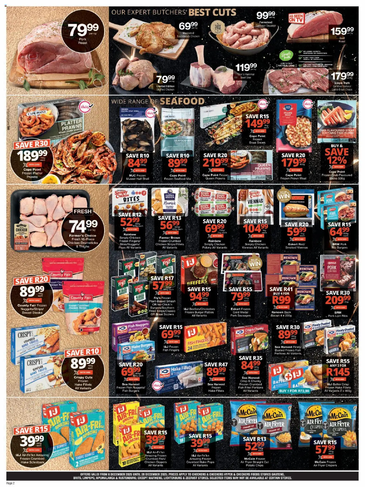 New Checkers catalogue – valid from 08.12.2025 | Page: 2 | Products: Fryer, Air fryer, Hammer, Chips