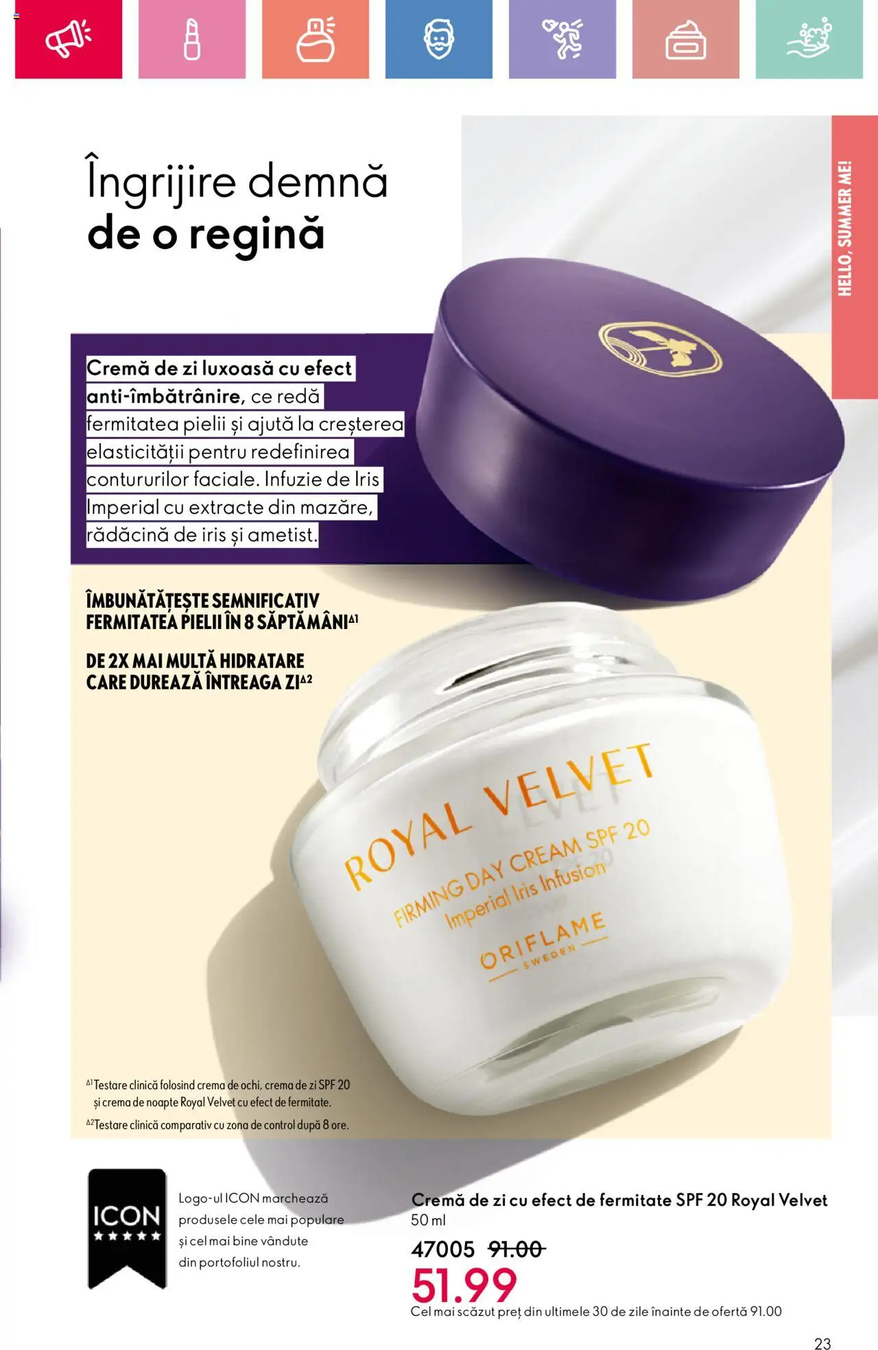 Oriflame catalog 10 2025 – valabil de la 06.07.2025 | Pagină: 23 | Produse: Cremă de zi, Cremă de noapte, Cremă