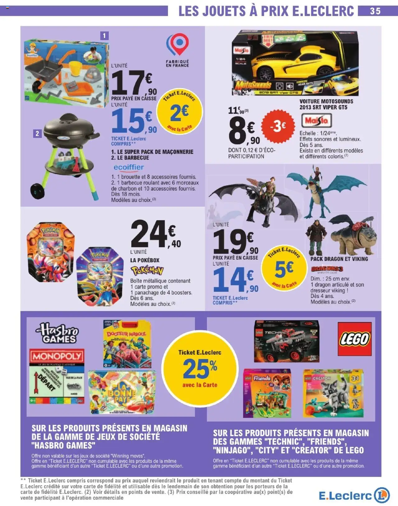  | Page: 35 | Produits: Barbecue, Plateau, Jouets, Jeux de société