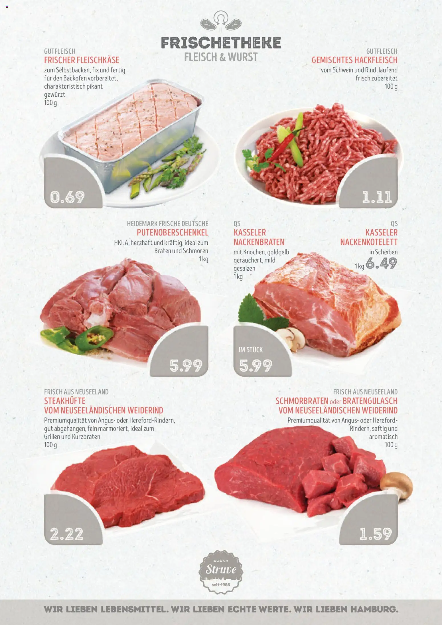 Edeka Struve Prospekt 	 – gültig ab 03.11.2025 | Seite: 4 | Produkte: Wurst, Backofen, Fleisch, Hackfleisch