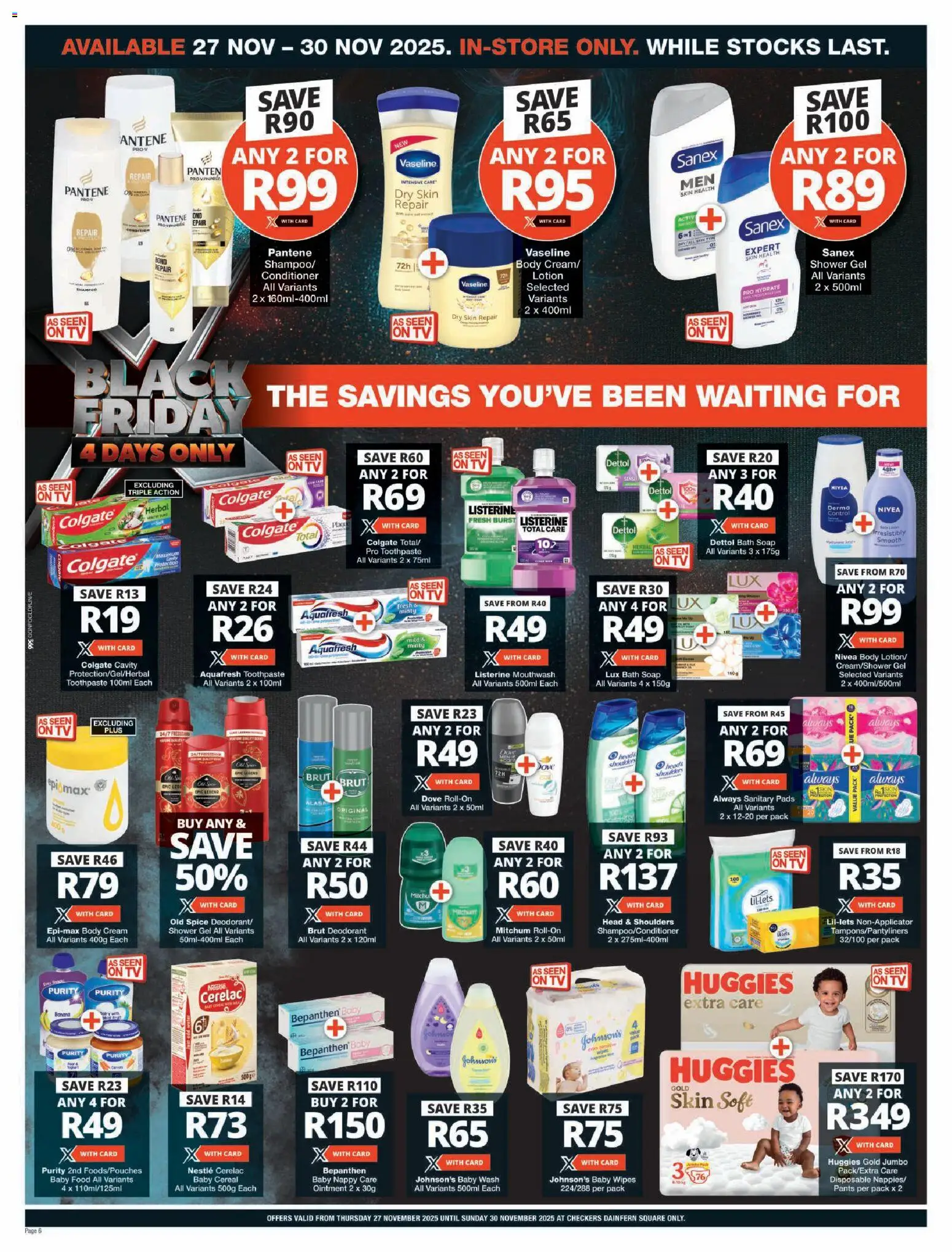 New Checkers catalogue – valid from 27.11.2025 | Page: 6 | Products: Pants, Conditioner, Cream, Body cream