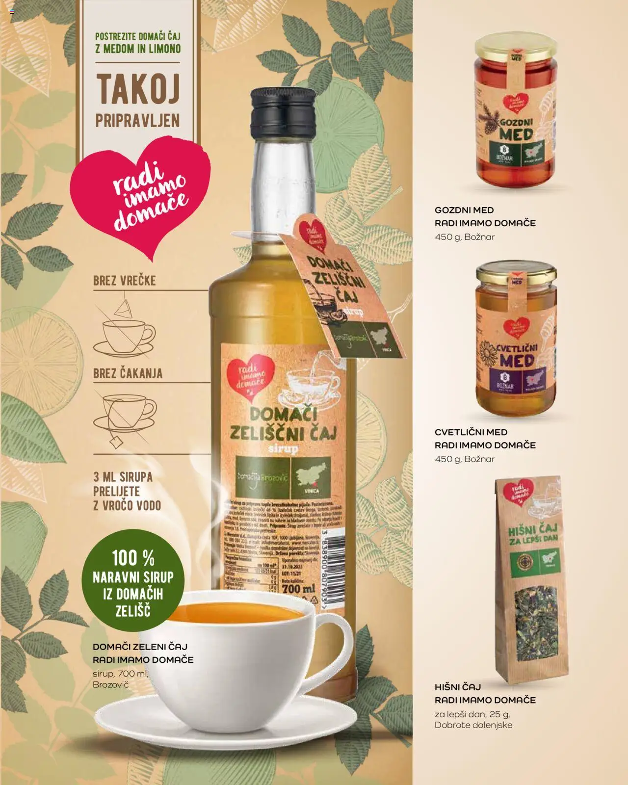 Novi Mercator katalog ponudbe – veljaven od 07.03.2024 | Stran: 35 | Izdelki: Sirup, Caj