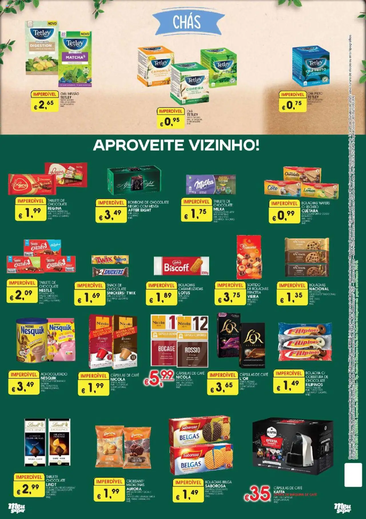 Meu Super folheto │ válido de 16.10.2025 | Página: 2 | Produtos: Banana, Bolachas, Sal, Chá