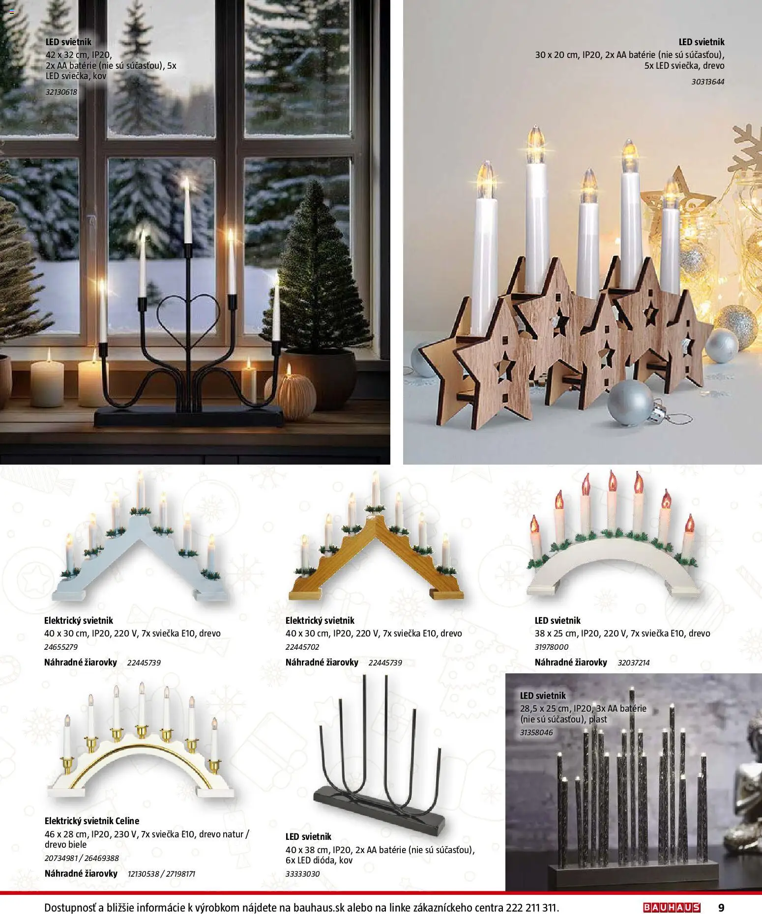 Nové Bauhaus akcie – leták je platný od 21.11.2025 | Strana: 9 | Produkty: Žiarovky, Led, Svietnik
