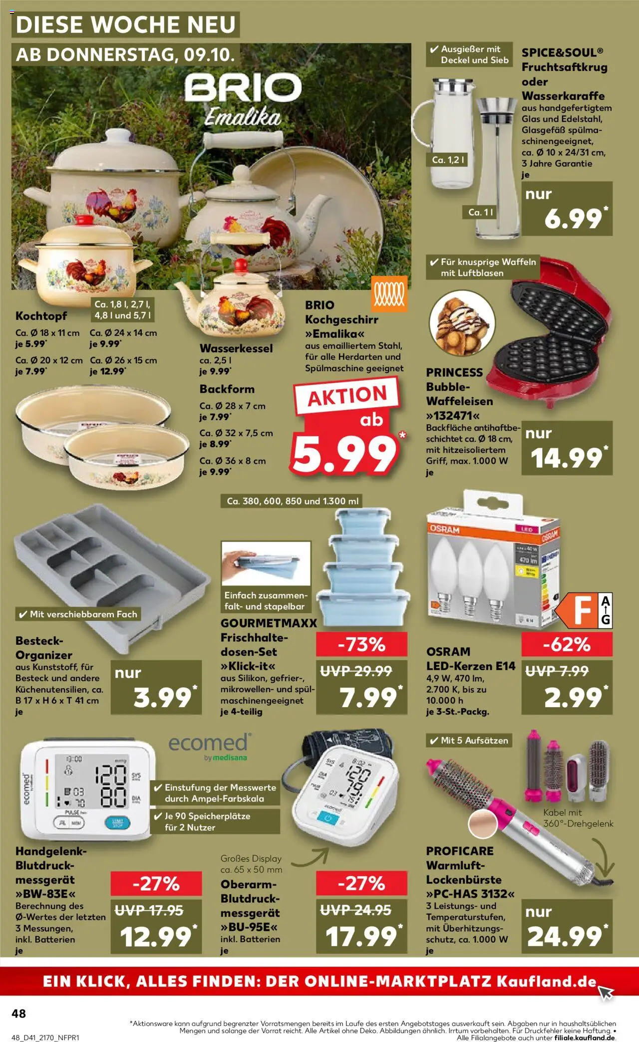Kaufland prospekt Stuttgart	 – gültig ab 09.10.2025 | Seite: 48 | Produkte: Batterien, Waffeln, Waffeleisen, Monitor