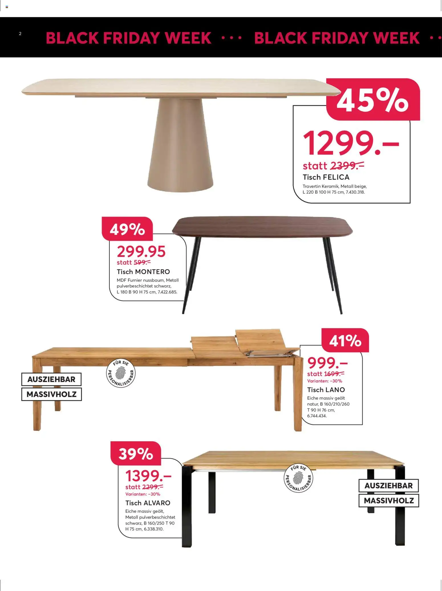 Livique - Black Friday – gültig ab 19.11.2025 | Seite: 2 | Produkte: Tisch