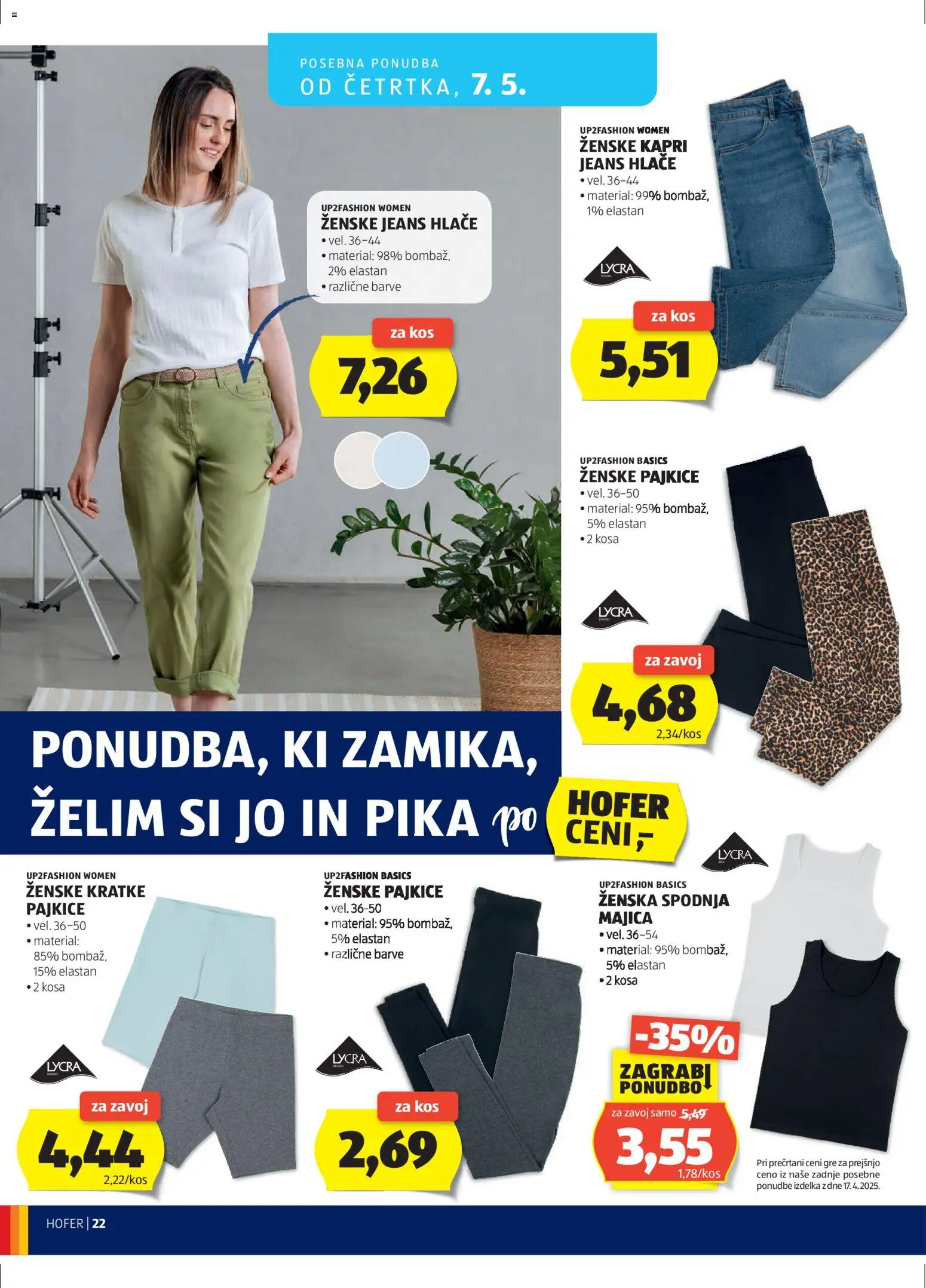 Hofer SI katalog | vrijedi od 29.04.2026 | Stranica: 22 | Proizvodi: Majica, Hlače
