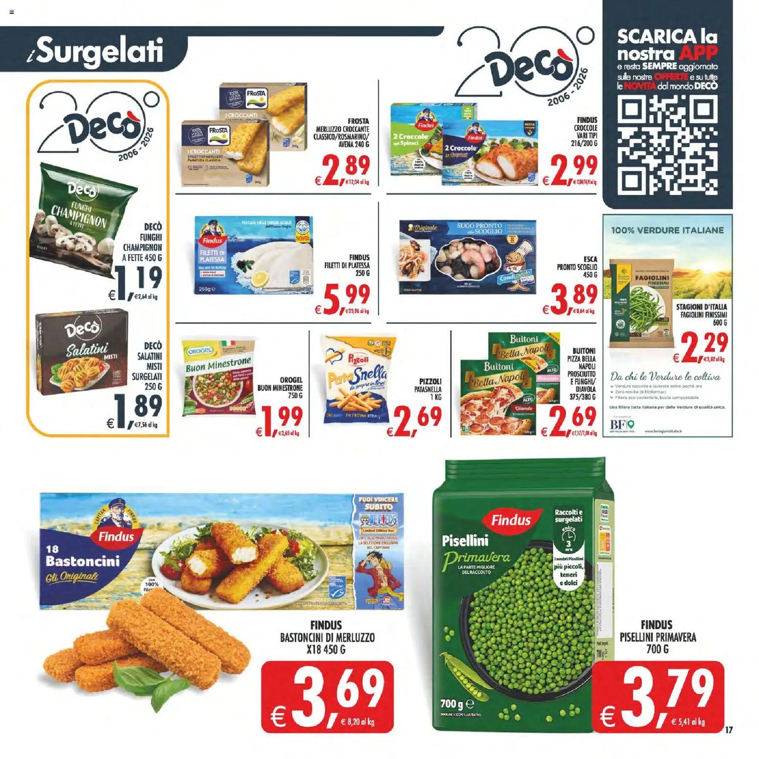 Volantino Decò del 17.04.2026 | Pagina: 20 | Prodotti: Minestrone, Salatini, Spinaci, Sugo