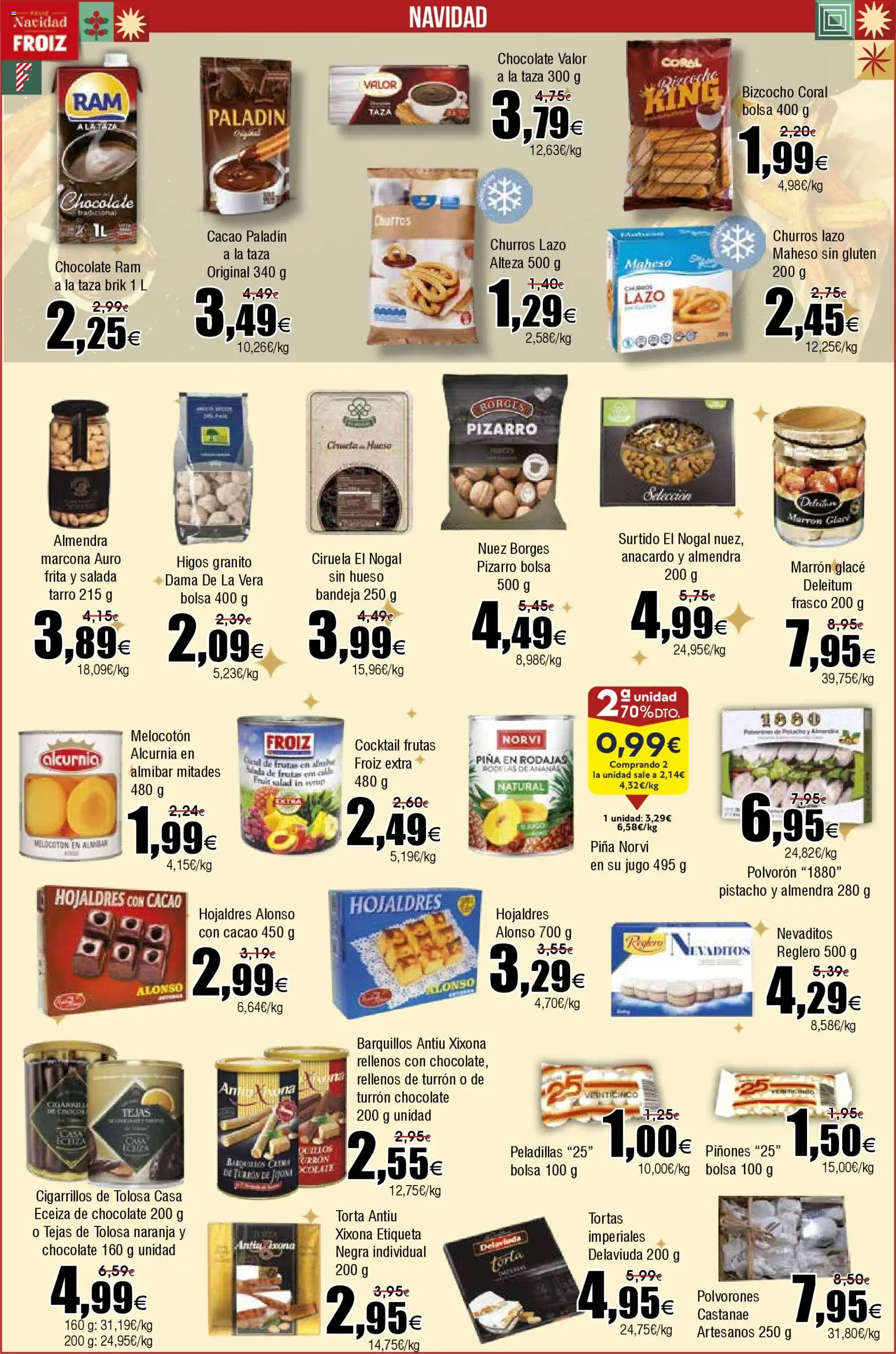 Froiz folleto │ válido desde el 18.12.2025 | Página: 2 | Productos: Chocolate, Bolsa, Bandeja, Φρυγανιές σικάλεως
