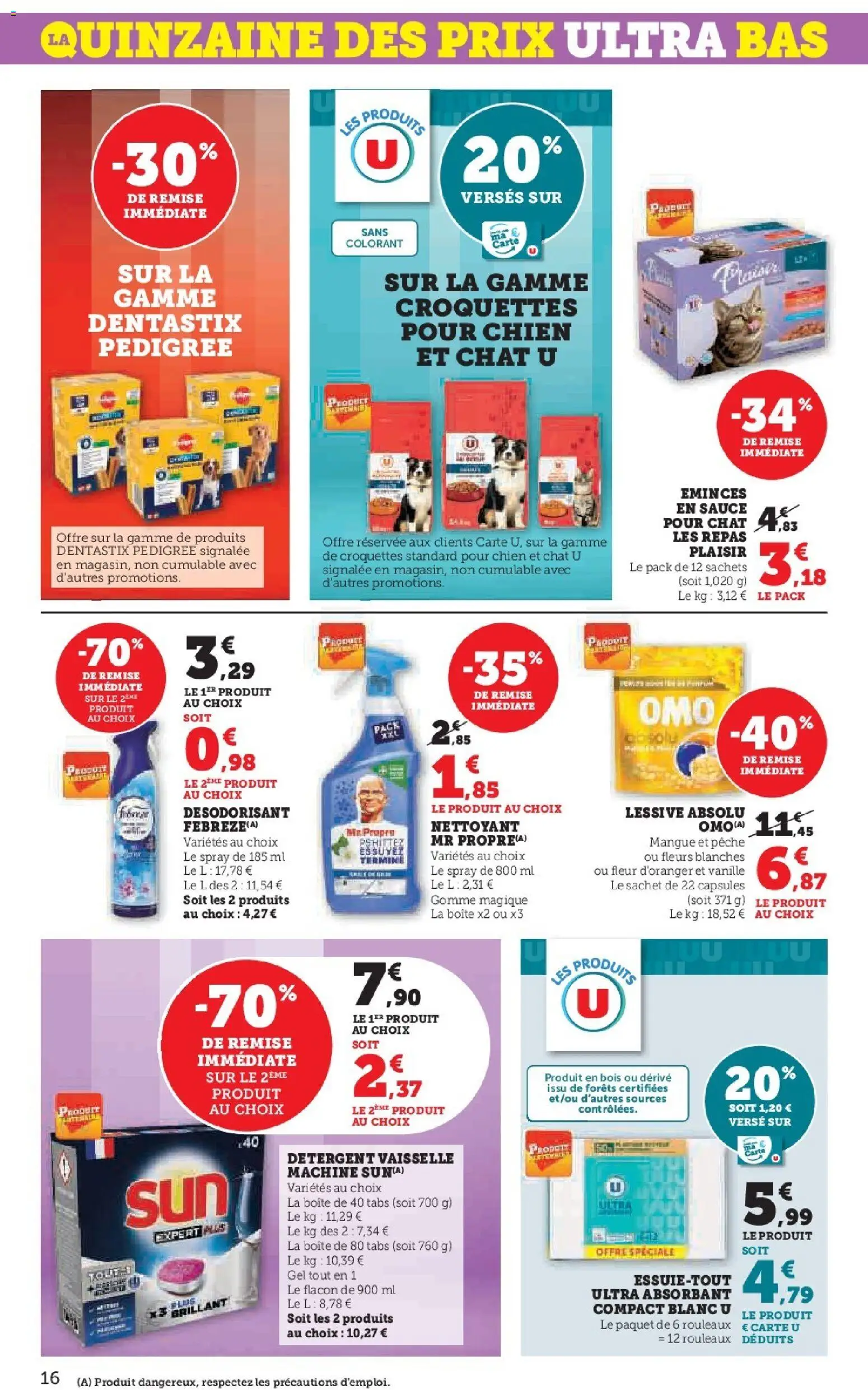 {H1} | Page: 16 | Produits: Mangue, Pêche, Désodorisant, Lessive