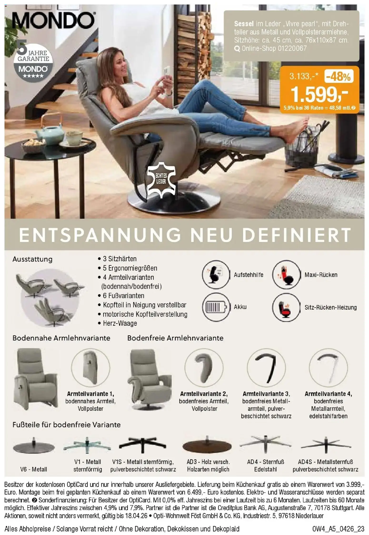 Angebote - Für Zuhause-Liebhaber – gültig ab 01.04.2026 | Seite: 23 | Produkte: Sessel