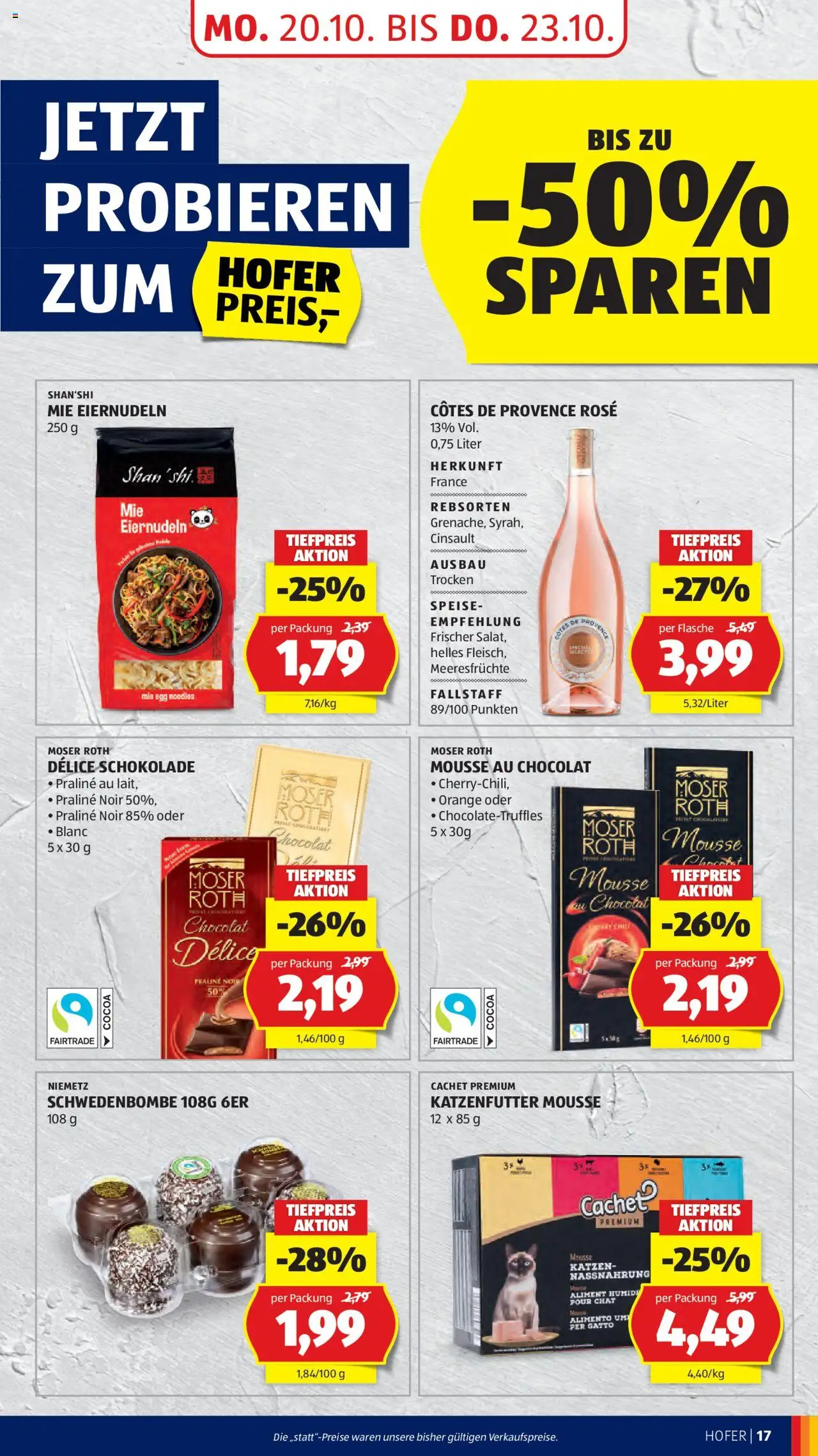 Hofer AT akciós ujság - amely érvényes a következő dátumtól: 17.10.2025 | Oldal: 19 | Termékek: Chili, Praliné