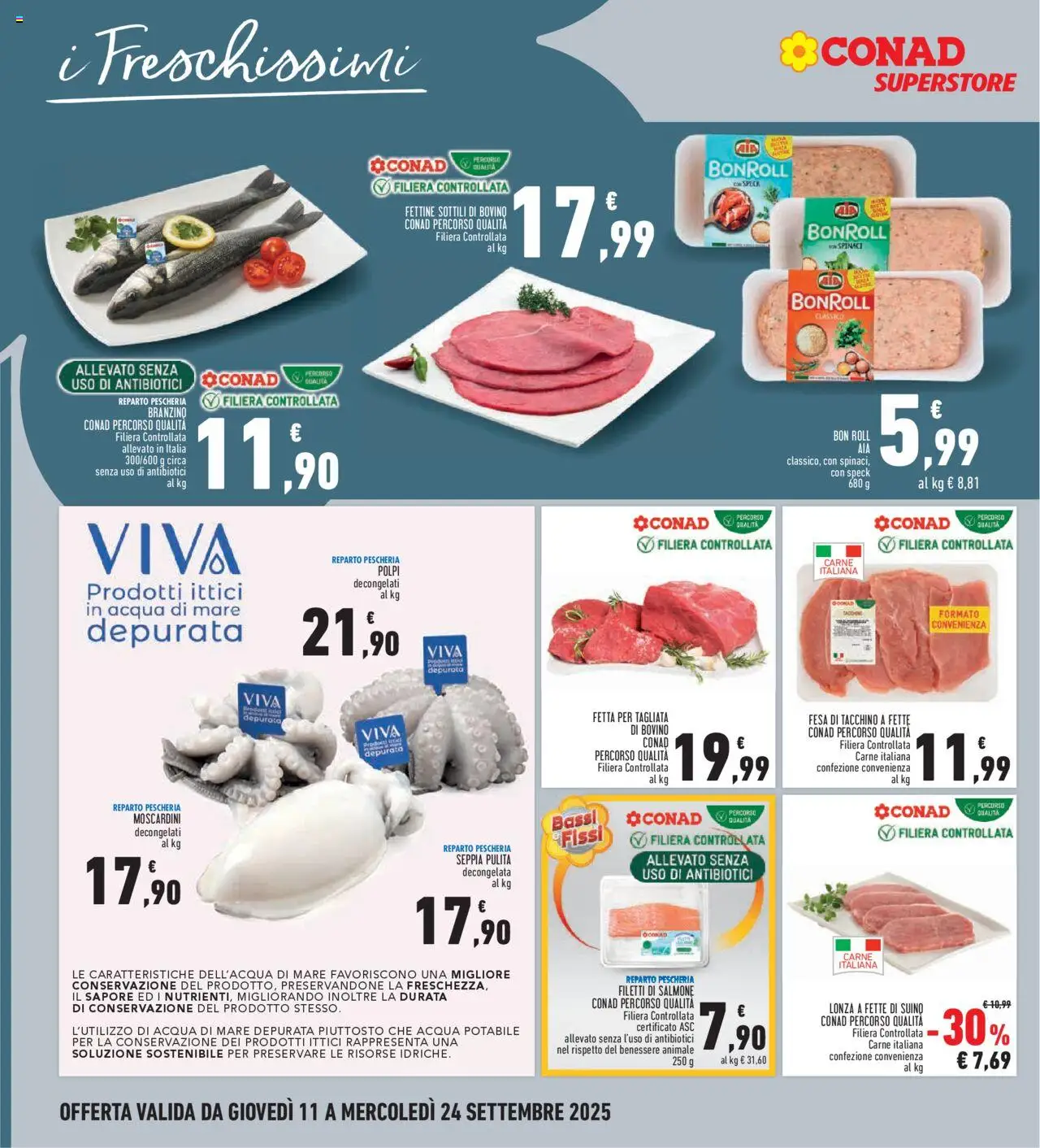 Volantino Conad del 11.09.2025 | Pagina: 8 | Prodotti: Speck, Acqua, Suino, Tacchino